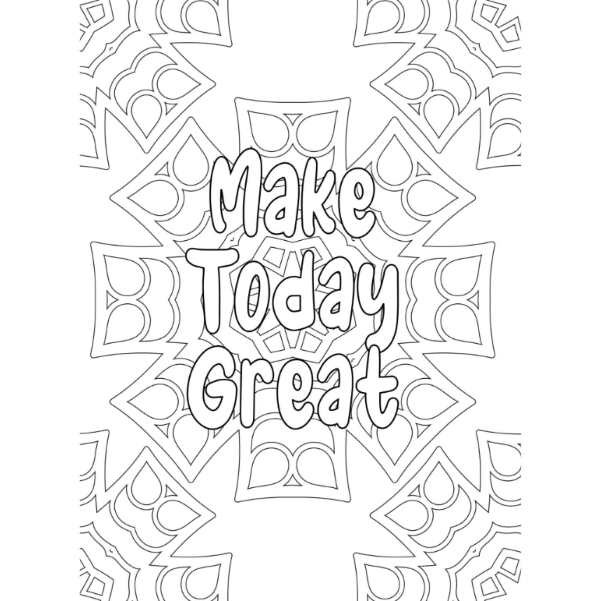 Mindfulness Mandala Quote Coloring Book - Image 2