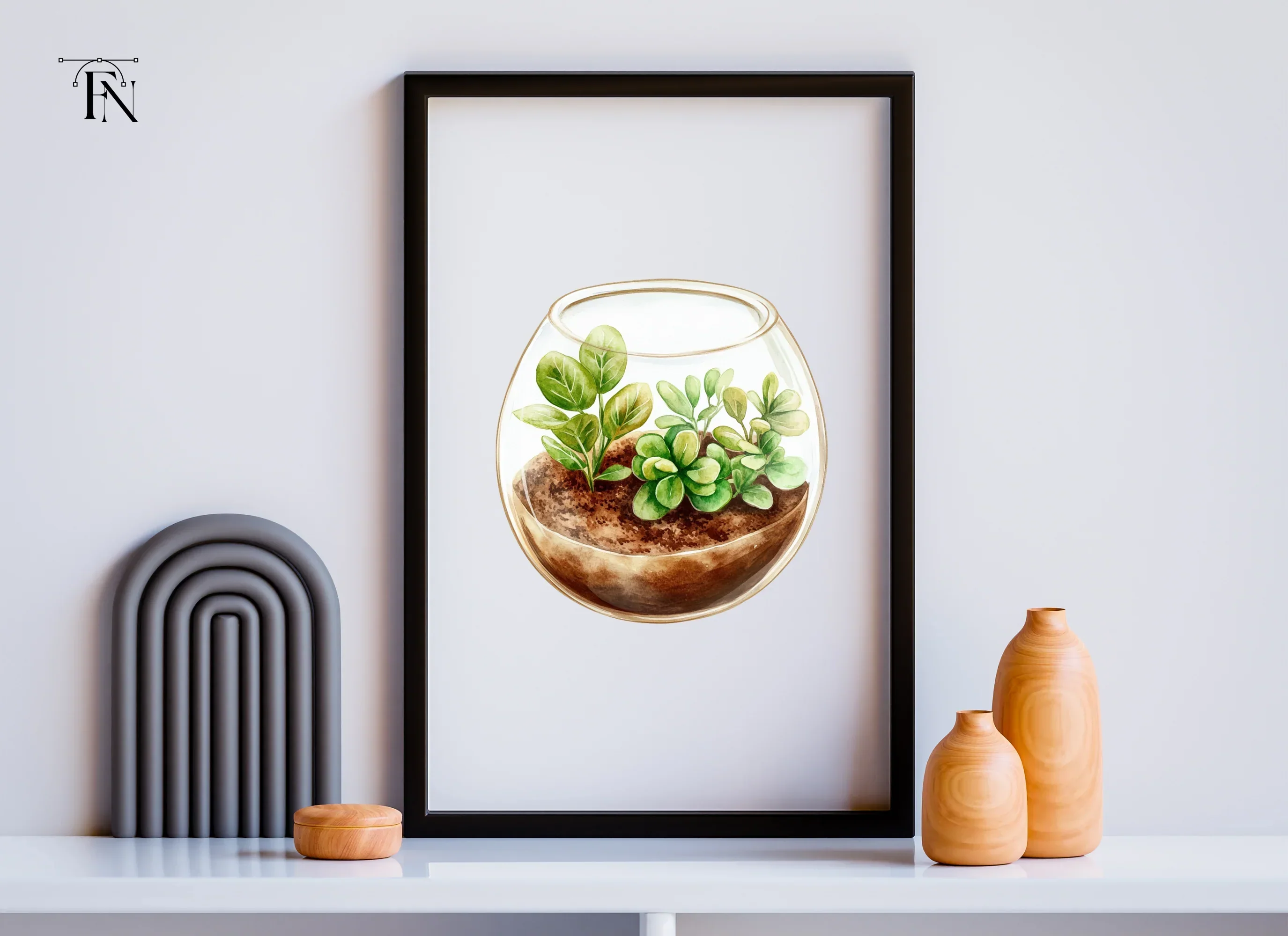 Miniature Plant Terrariums Clipart Bundle - Image 3