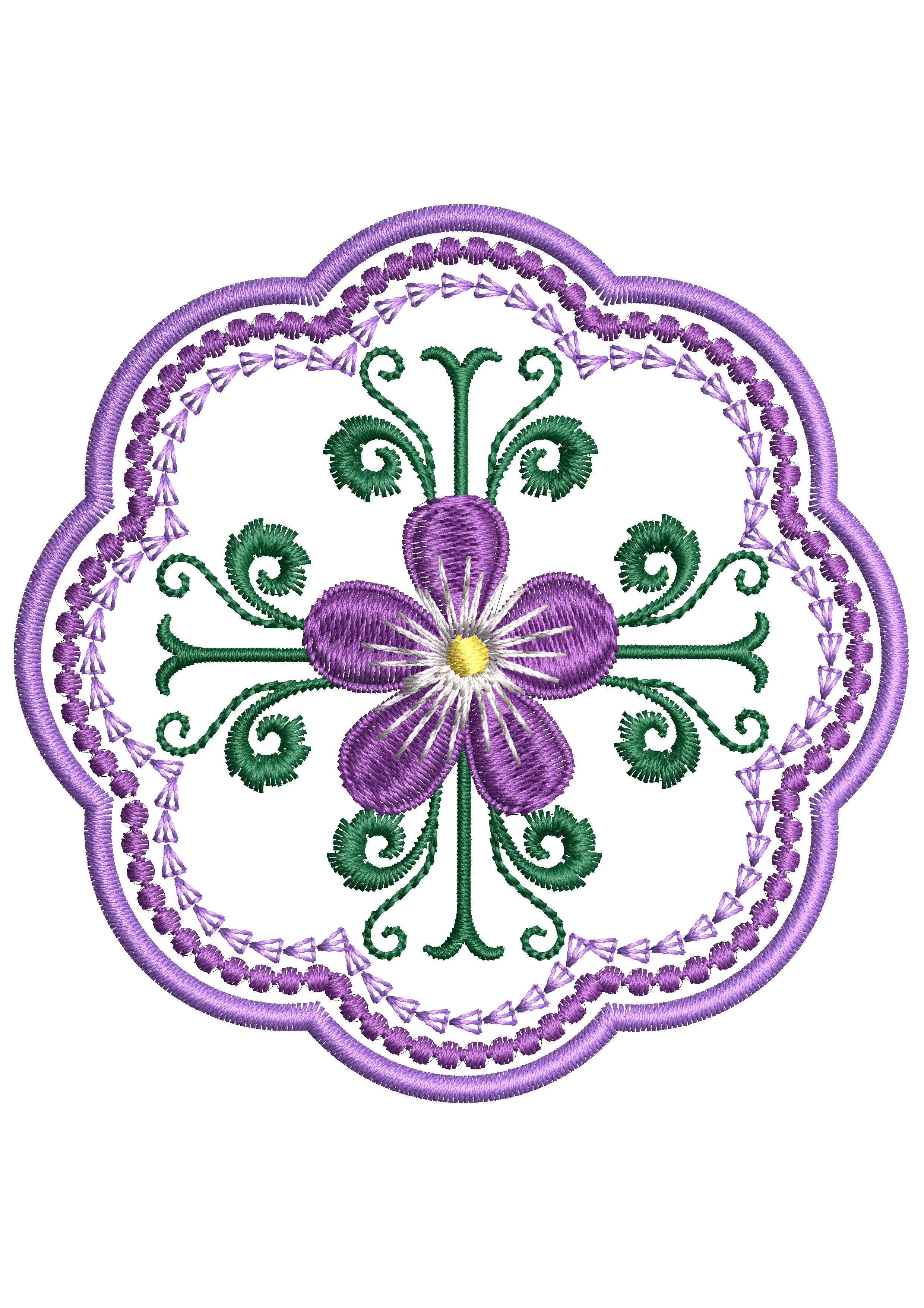 Mirror Merge Embroidery Design