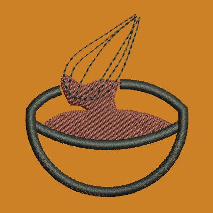 Mixing Bowl Embroidery Design