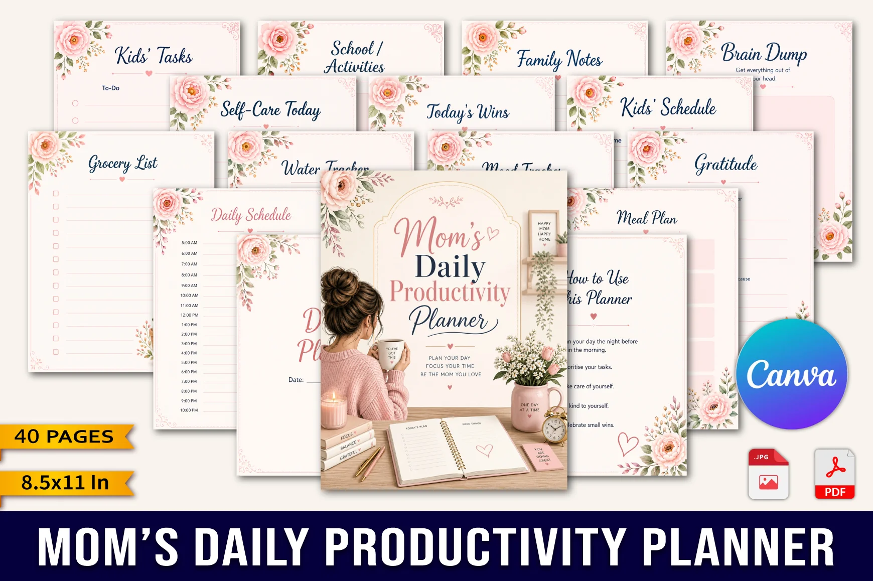 Mom Daily Productivity Planner