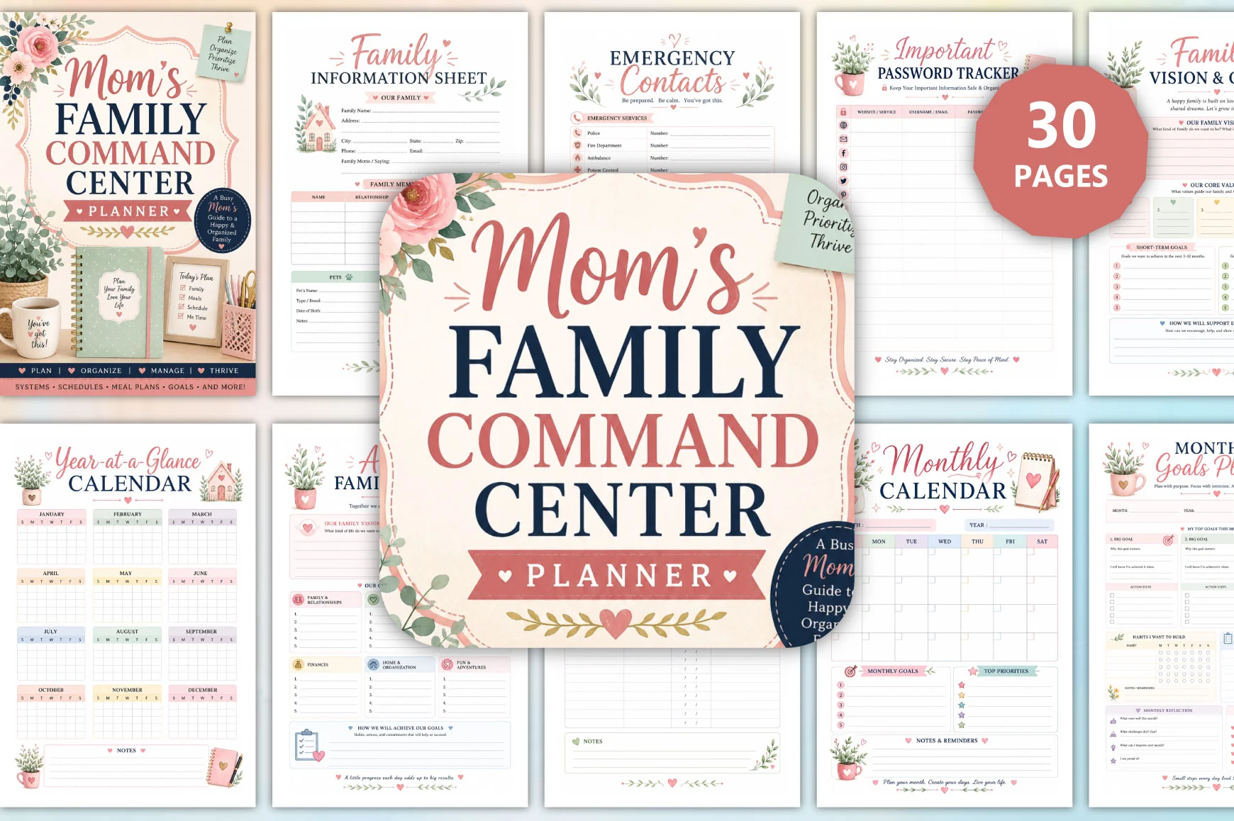 Mom Family Command Center Planner