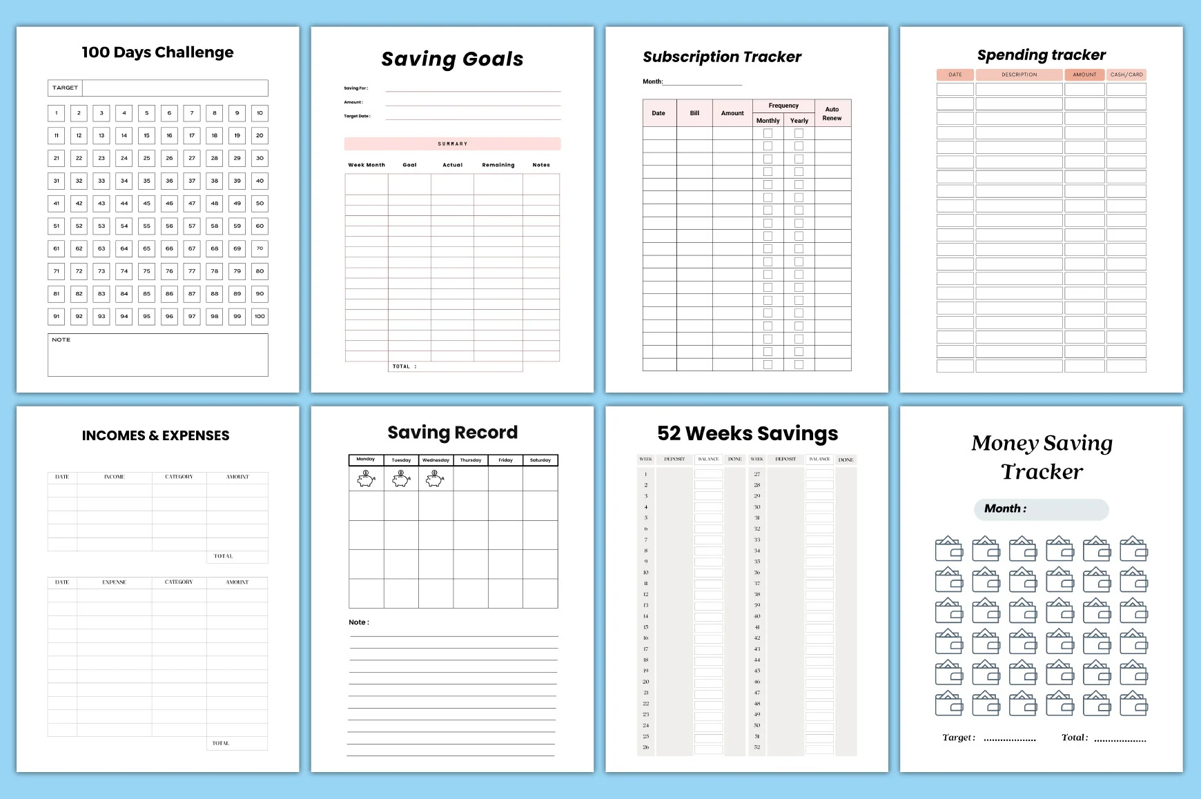 Money Saving Challenge Digital Planner - Image 4