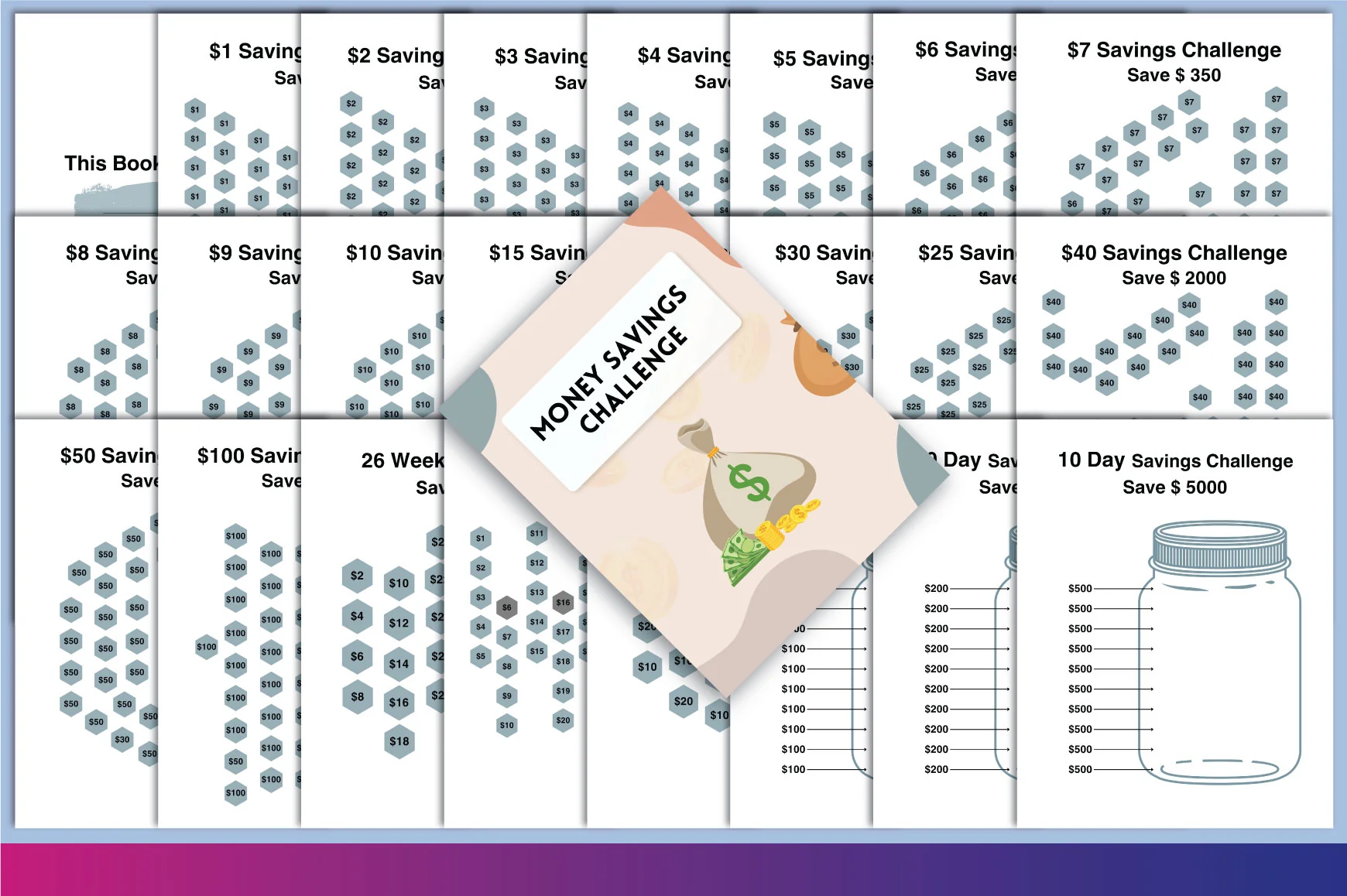 Money Savings Challenge Planner - Image 2