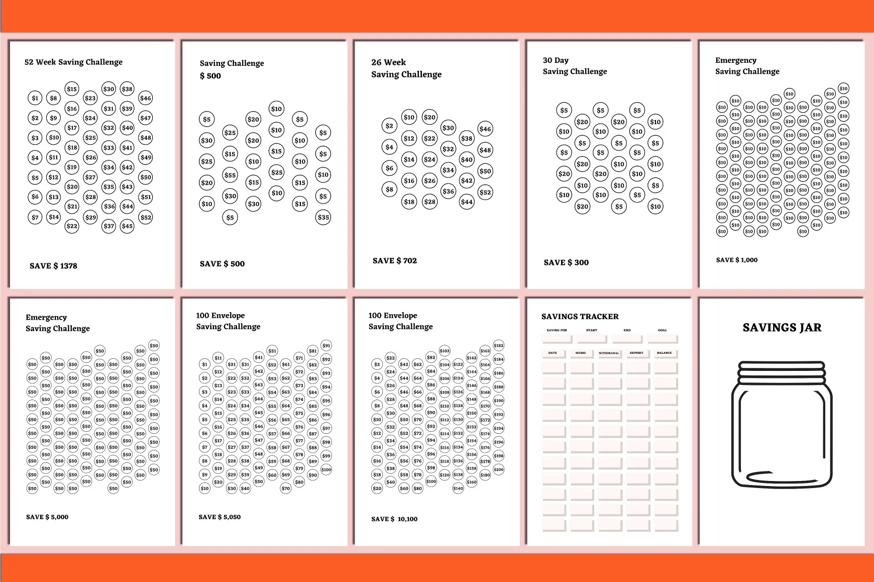 Money Savings Challenges Planner - Image 3