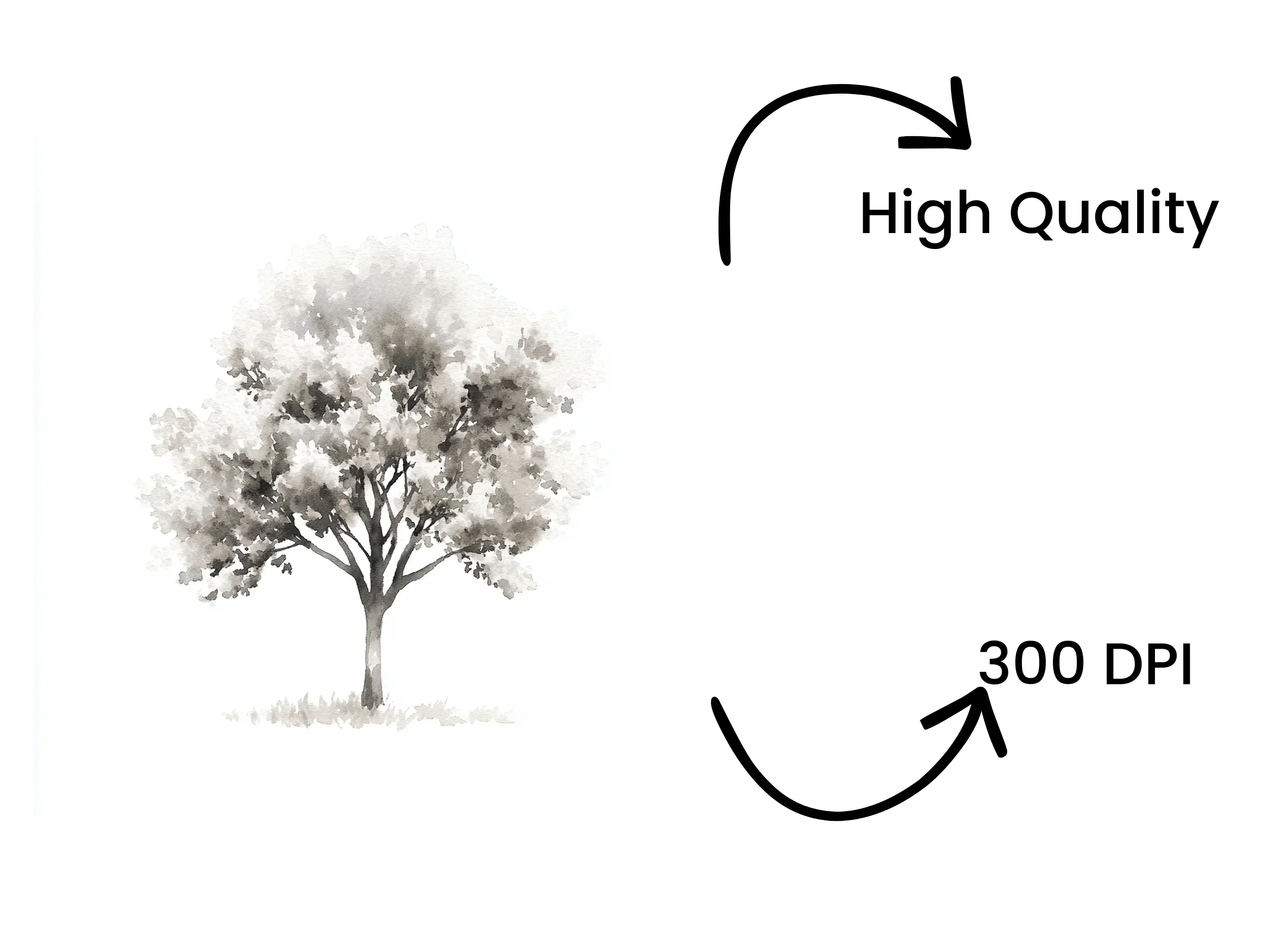 Monochrome Tree Clipart Bundle - Image 4