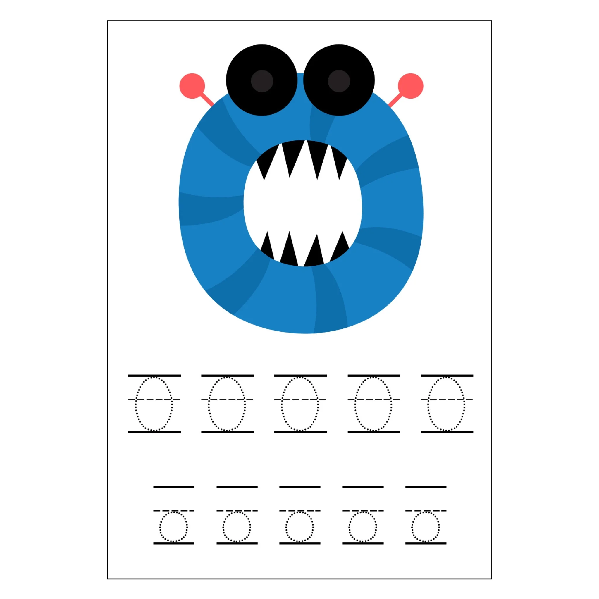 Monster Alphabet Letter Tracing Worksheets - Image 3