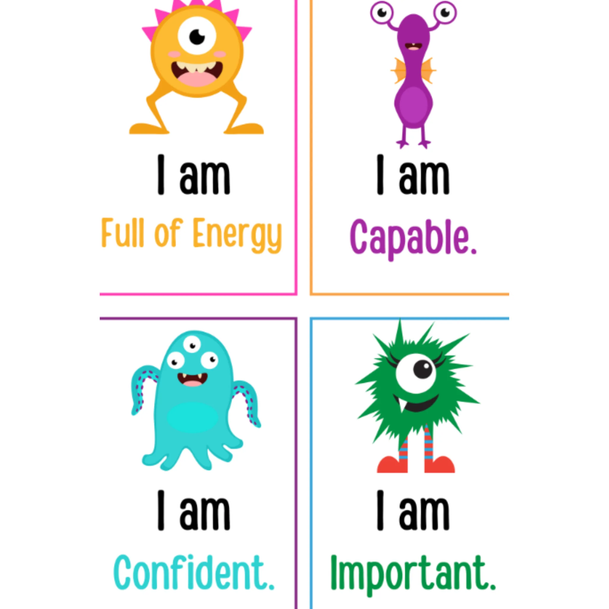 Monster Positive Affirmation Cards for Kids - Image 4