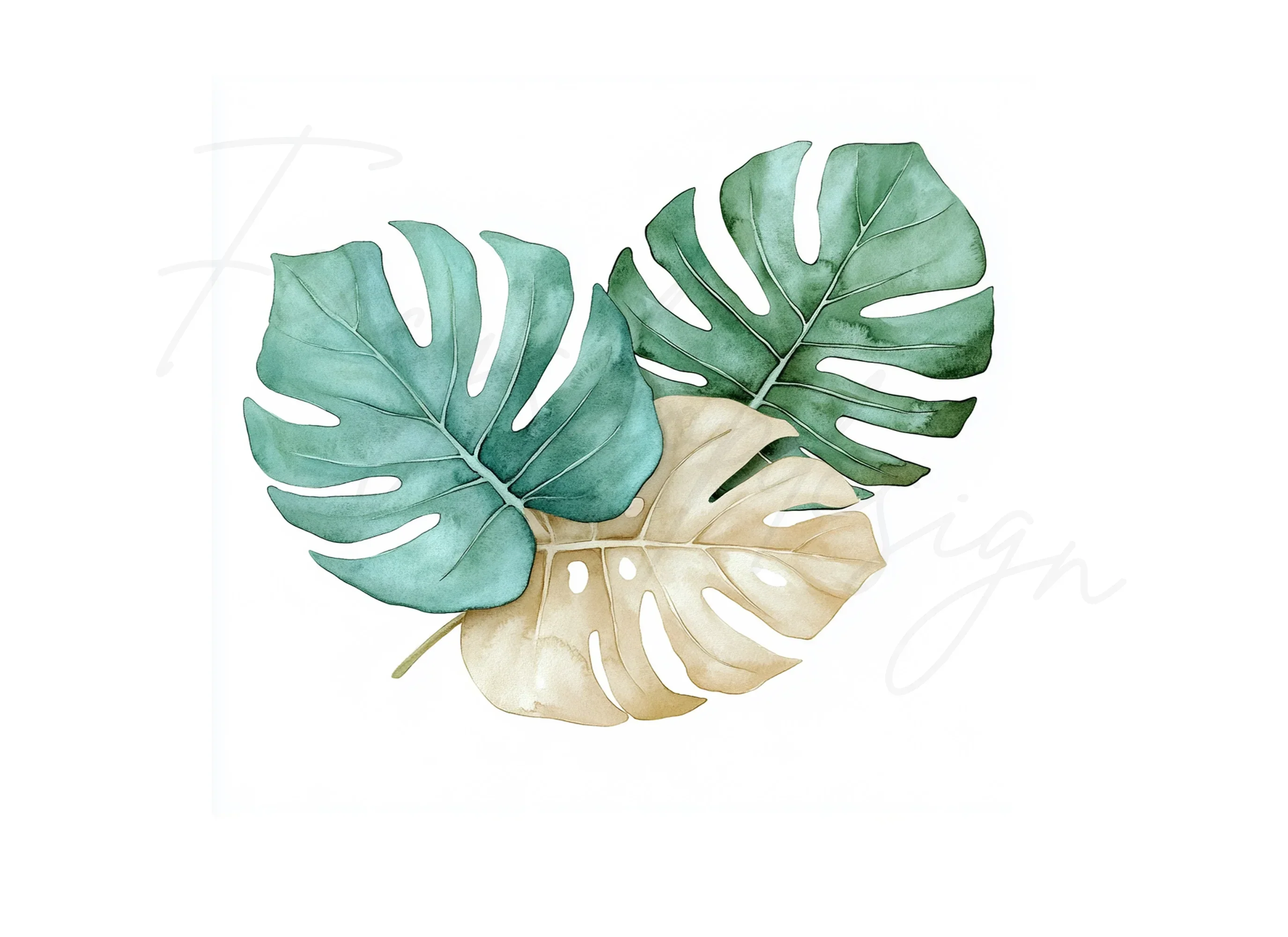 Monstera Leaves Clipart Bundle - Image 2