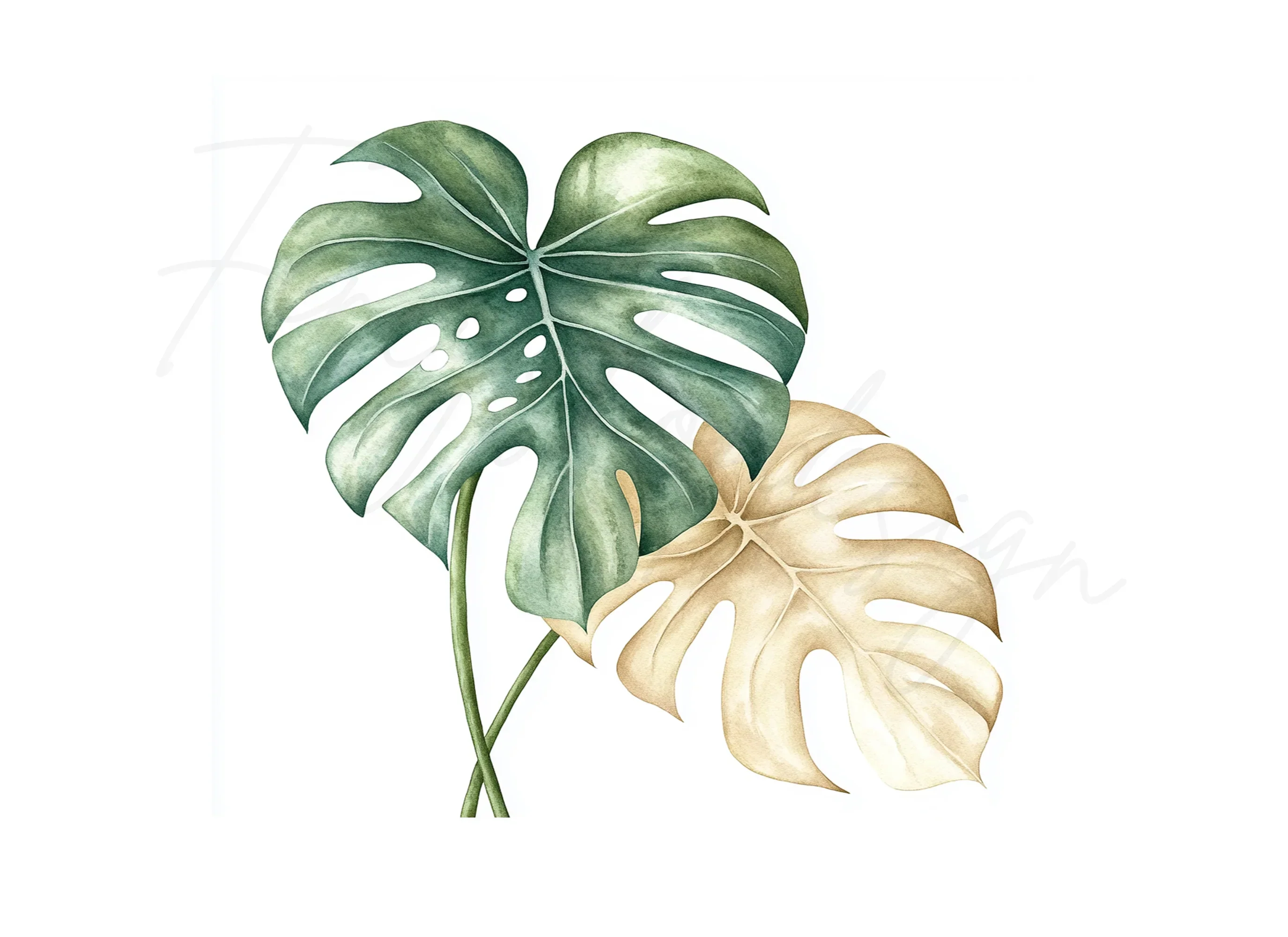 Monstera Leaves Clipart Bundle - Image 3