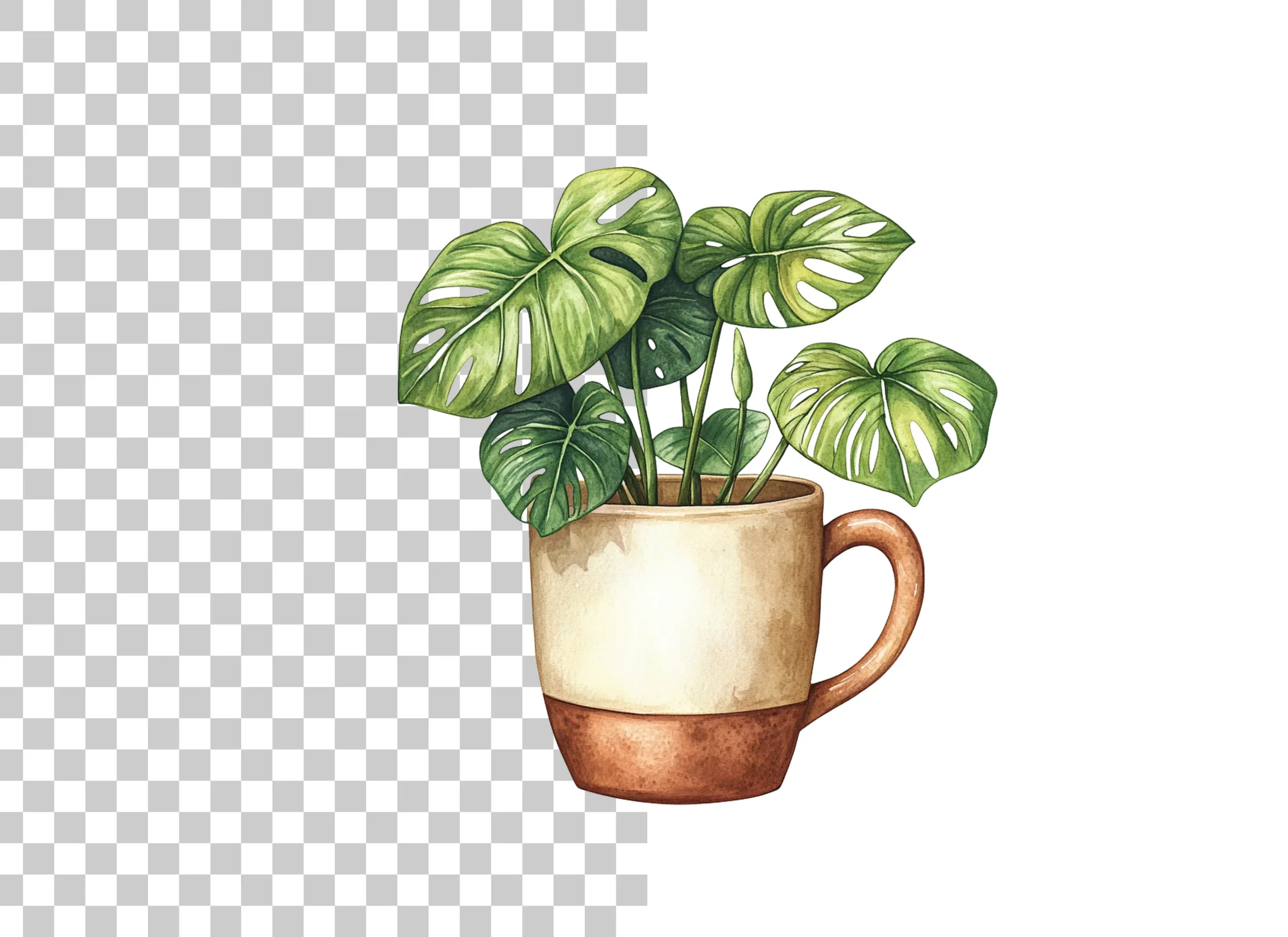 Monstera Plant Clipart Bundle - Image 6
