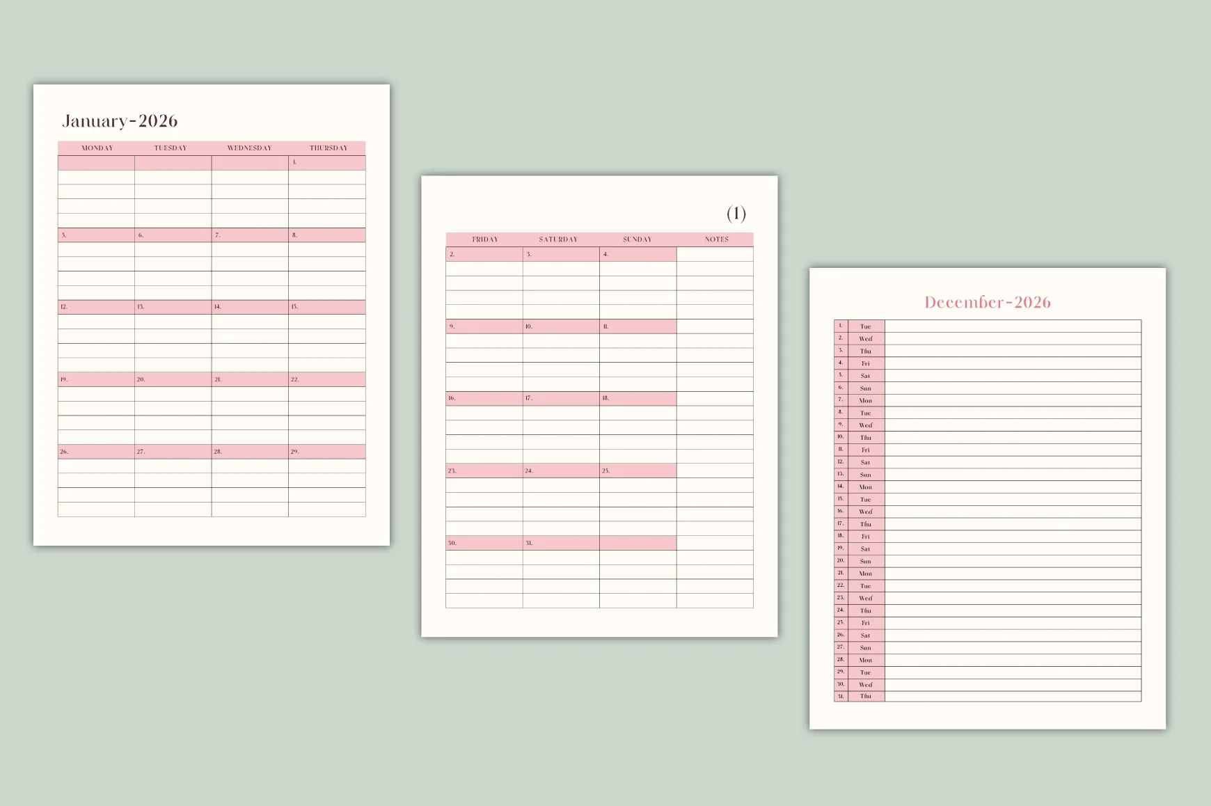 Monthly Schedule Planner - Image 3