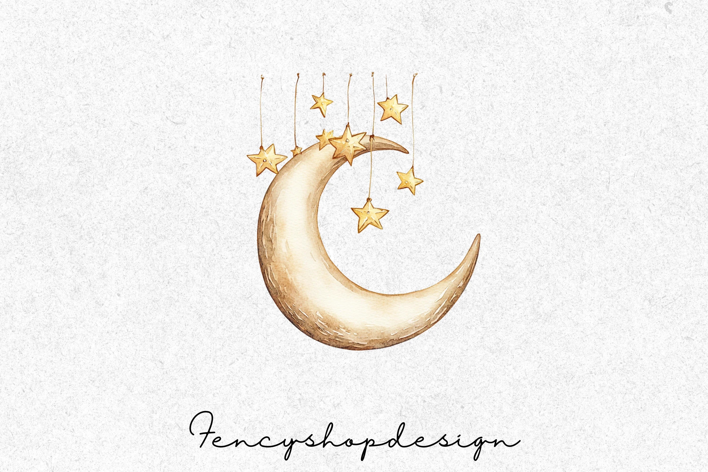 Moon and Stars Clipart Bundle - Image 6