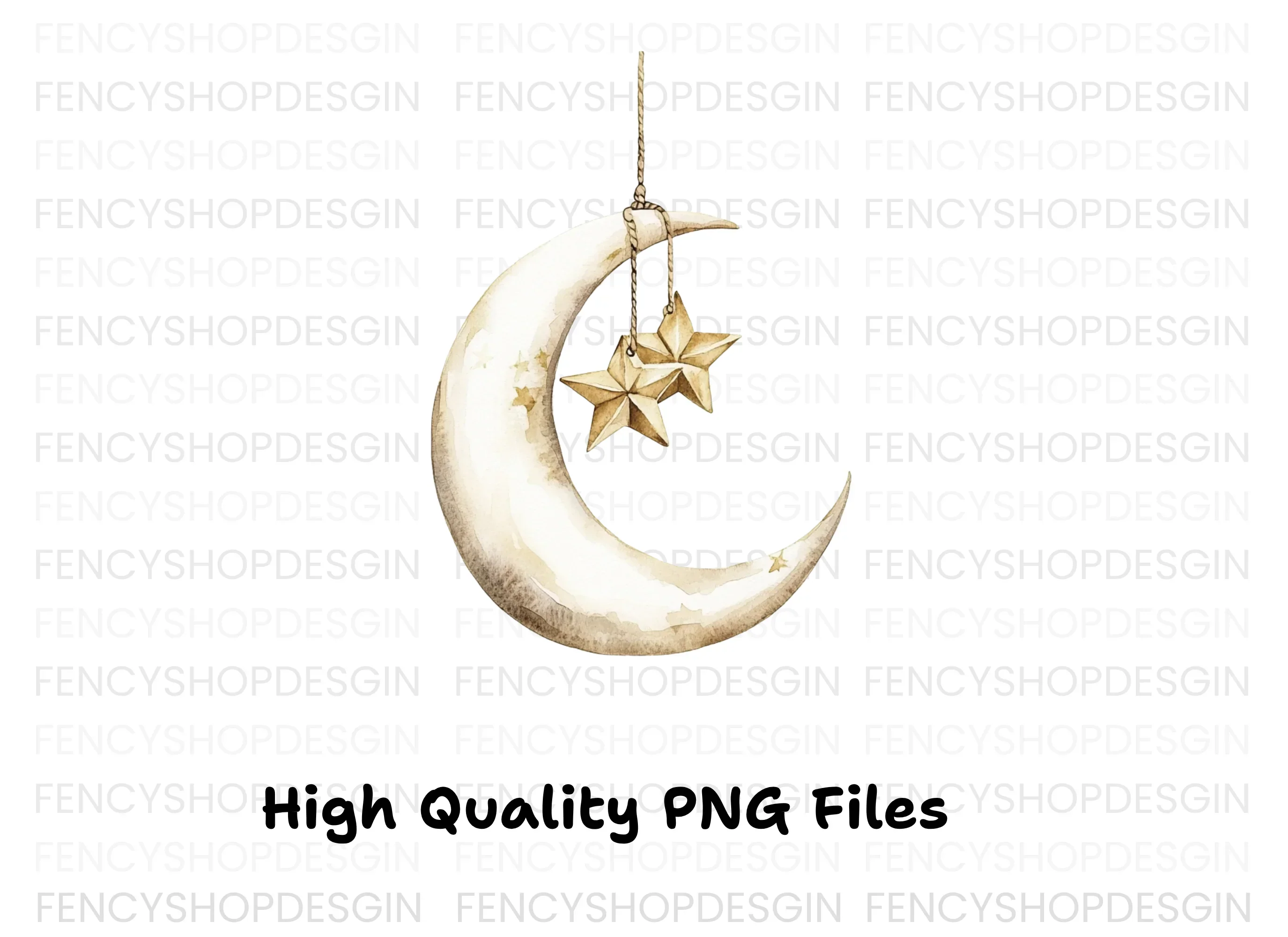 Moon and Stars Clipart Bundle - Image 3