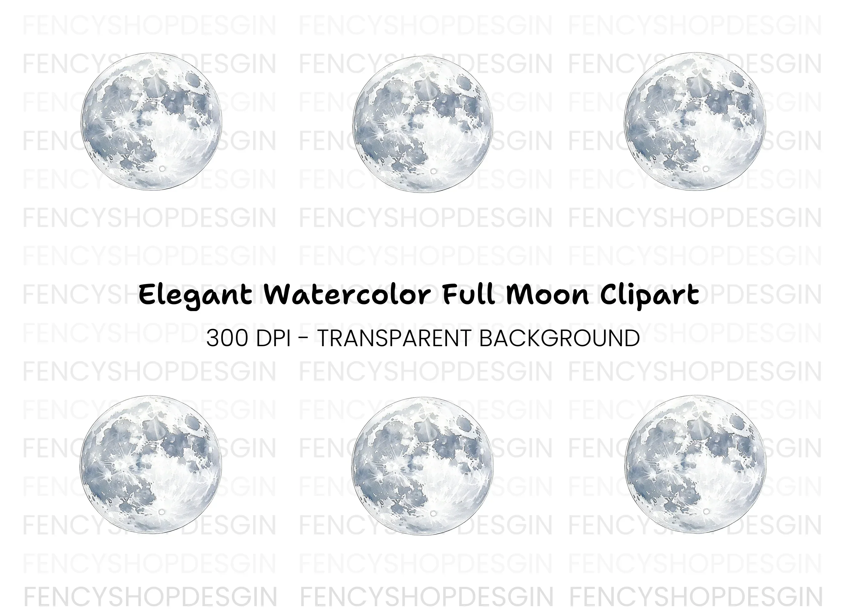 Moon Clipart Bundle