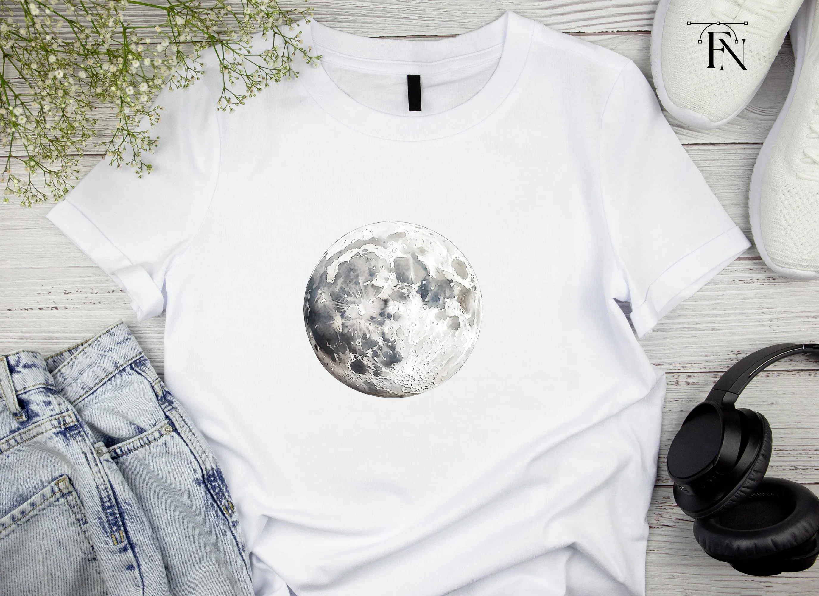 Moon Phases Clipart Bundle - Image 4