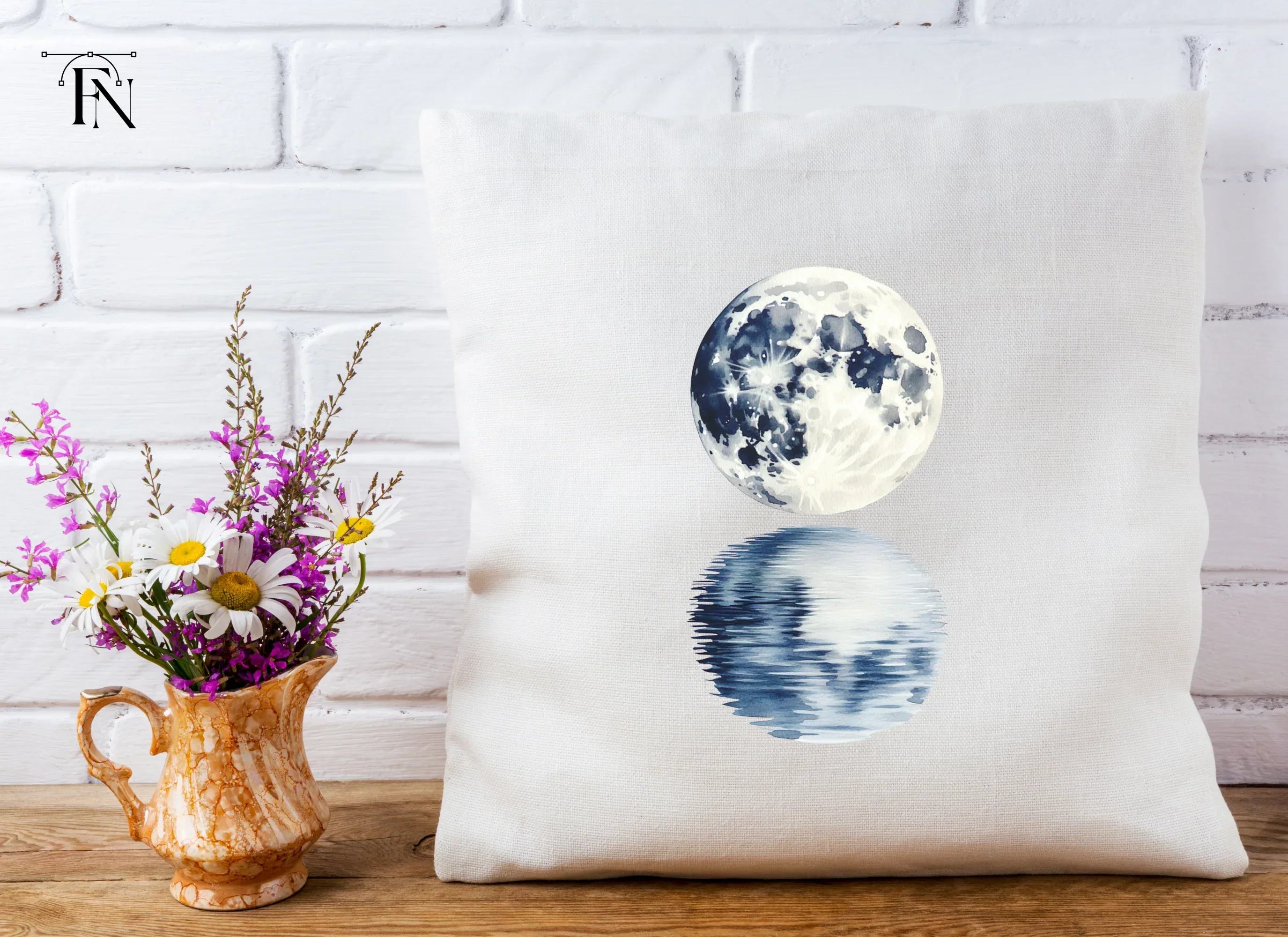 Moon Phases Reflection Clipart Bundle - Image 5