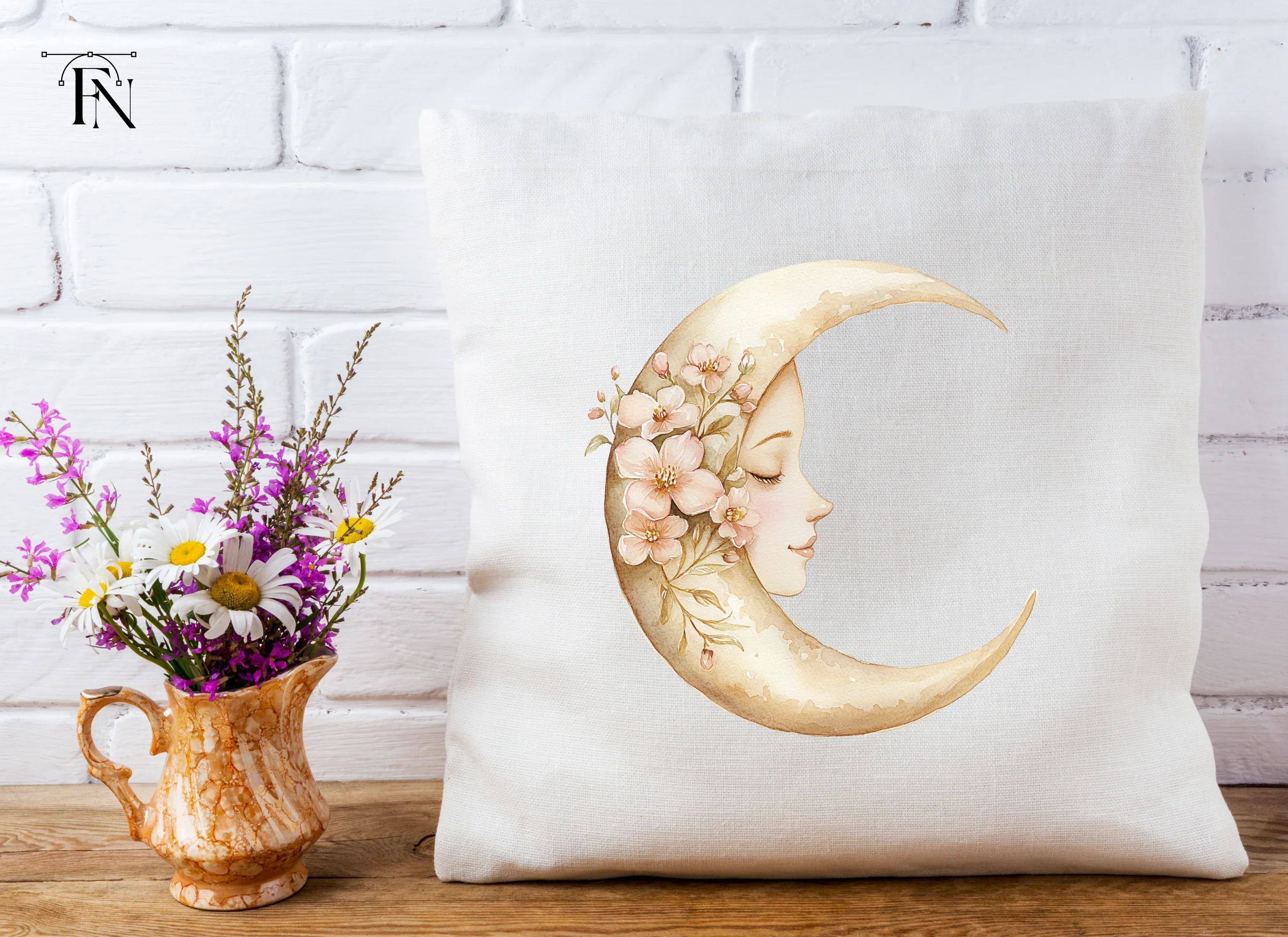 Moon Sleeping Face Clipart Bundle - Image 4