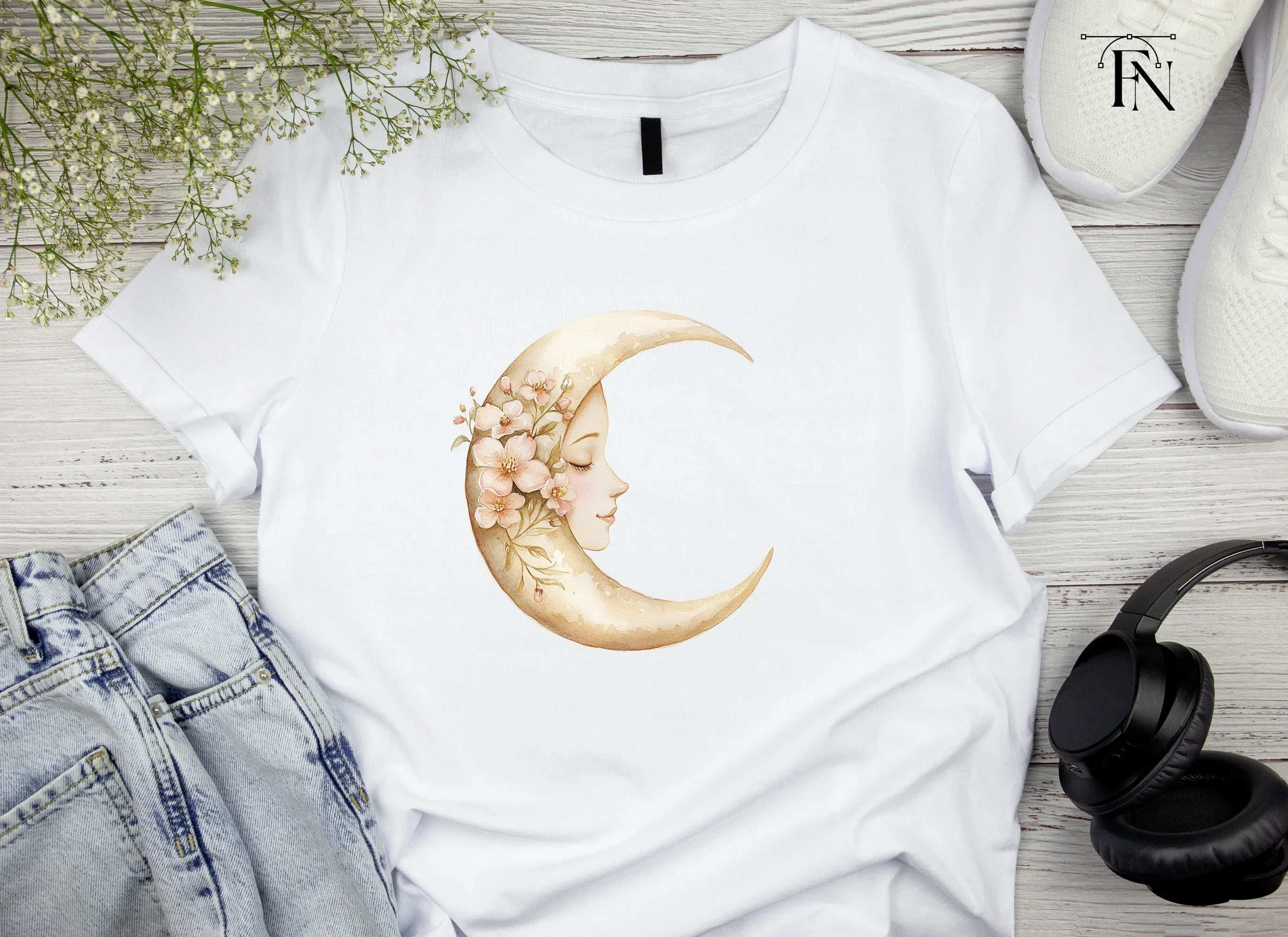 Moon Sleeping Face Clipart Bundle - Image 5
