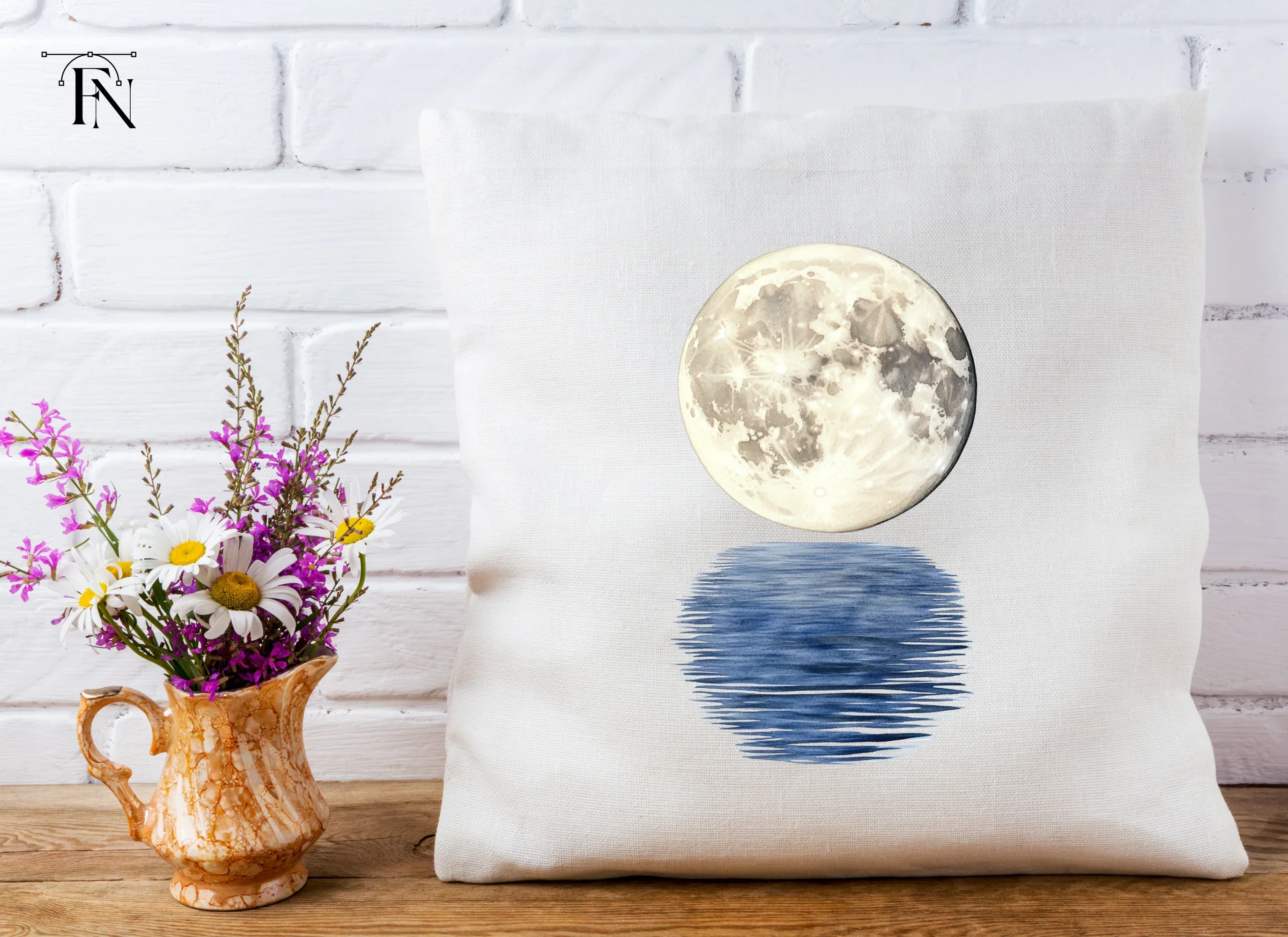 Moon Water Reflection Clipart Bundle - Image 5