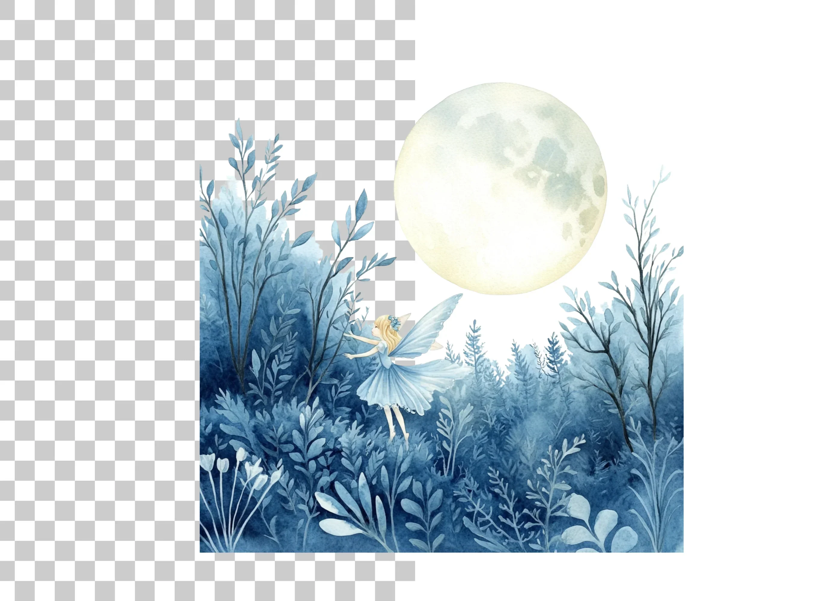 Moonlit Fairy Forest Clipart Bundle - Image 2