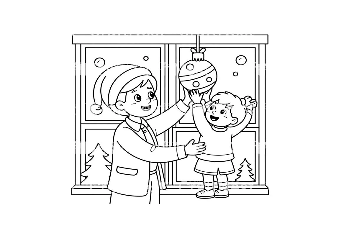 Mother and Child Decorating Window Coloring Books - Image 2