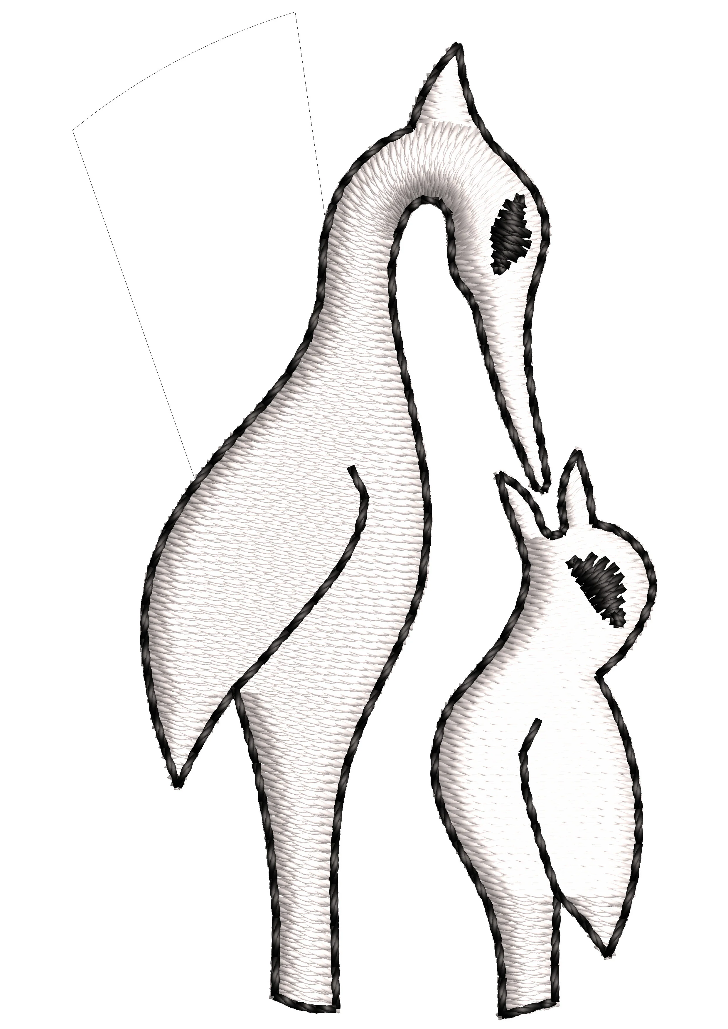 Mother Feeding Embroidery Design
