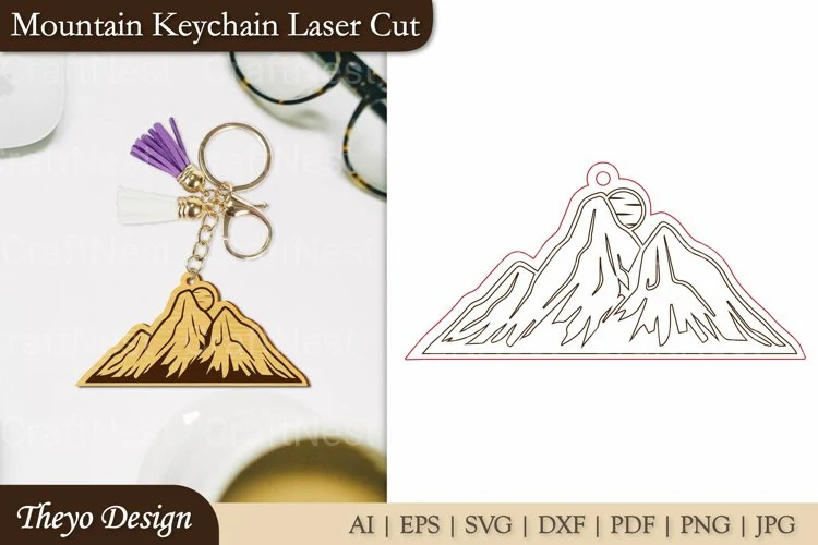 Mountain Key Chain SVG