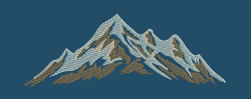 Mountains Embroidery Design