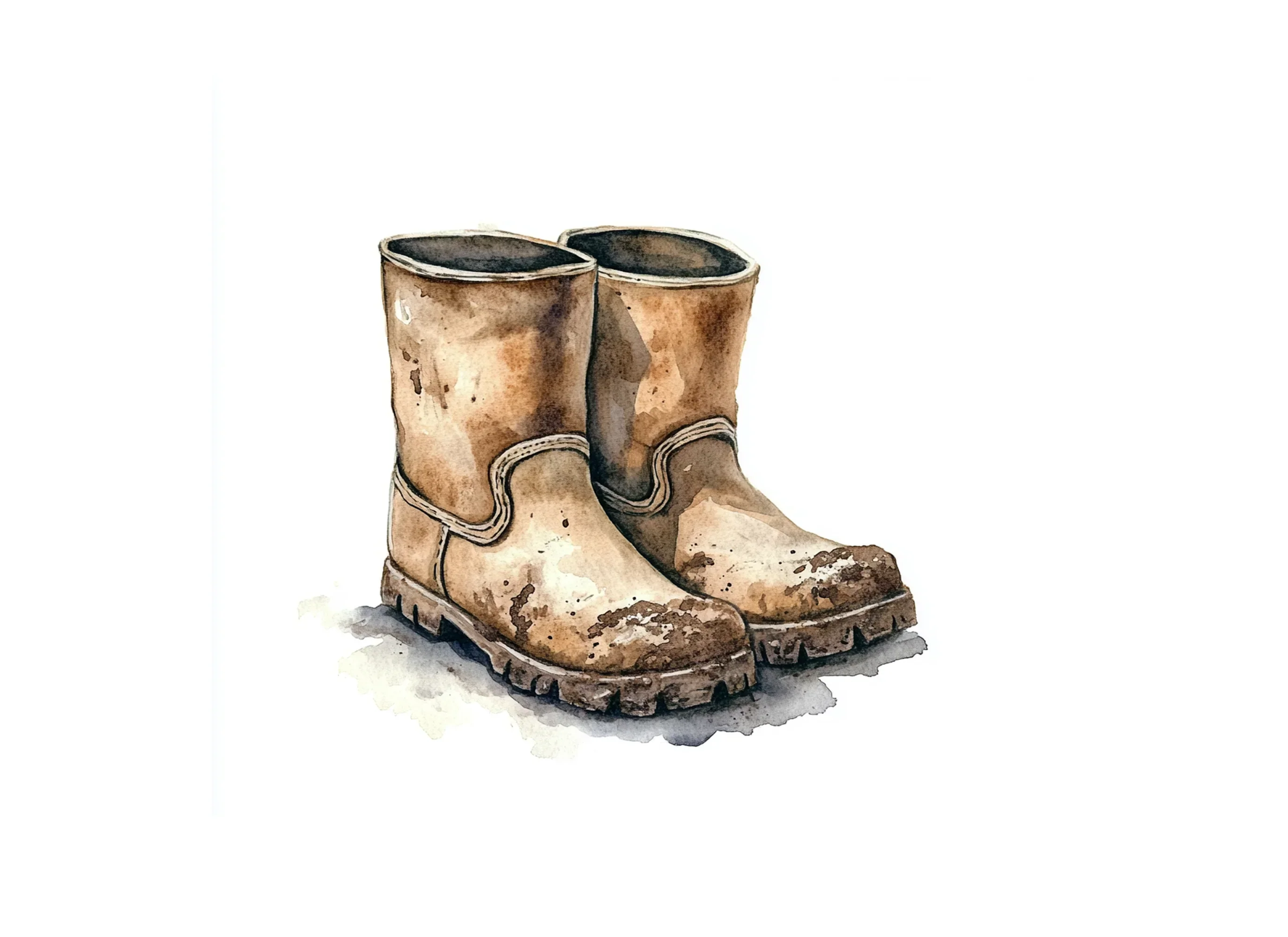 Muddy Work Boots Clipart Bundle - Image 2