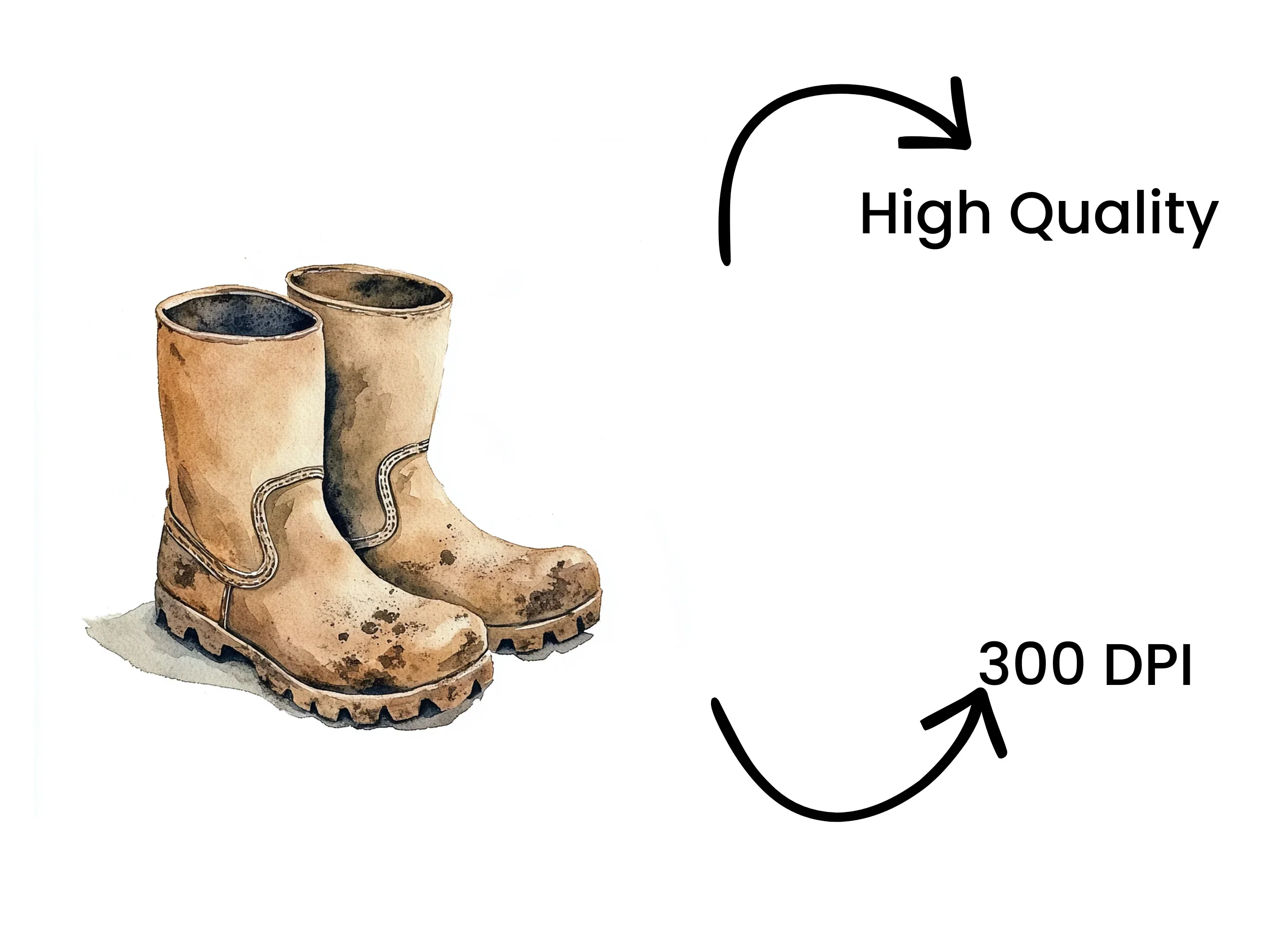 Muddy Work Boots Clipart Bundle - Image 4