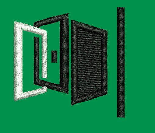 Multiple Open Doorways Icon Embroidery Design