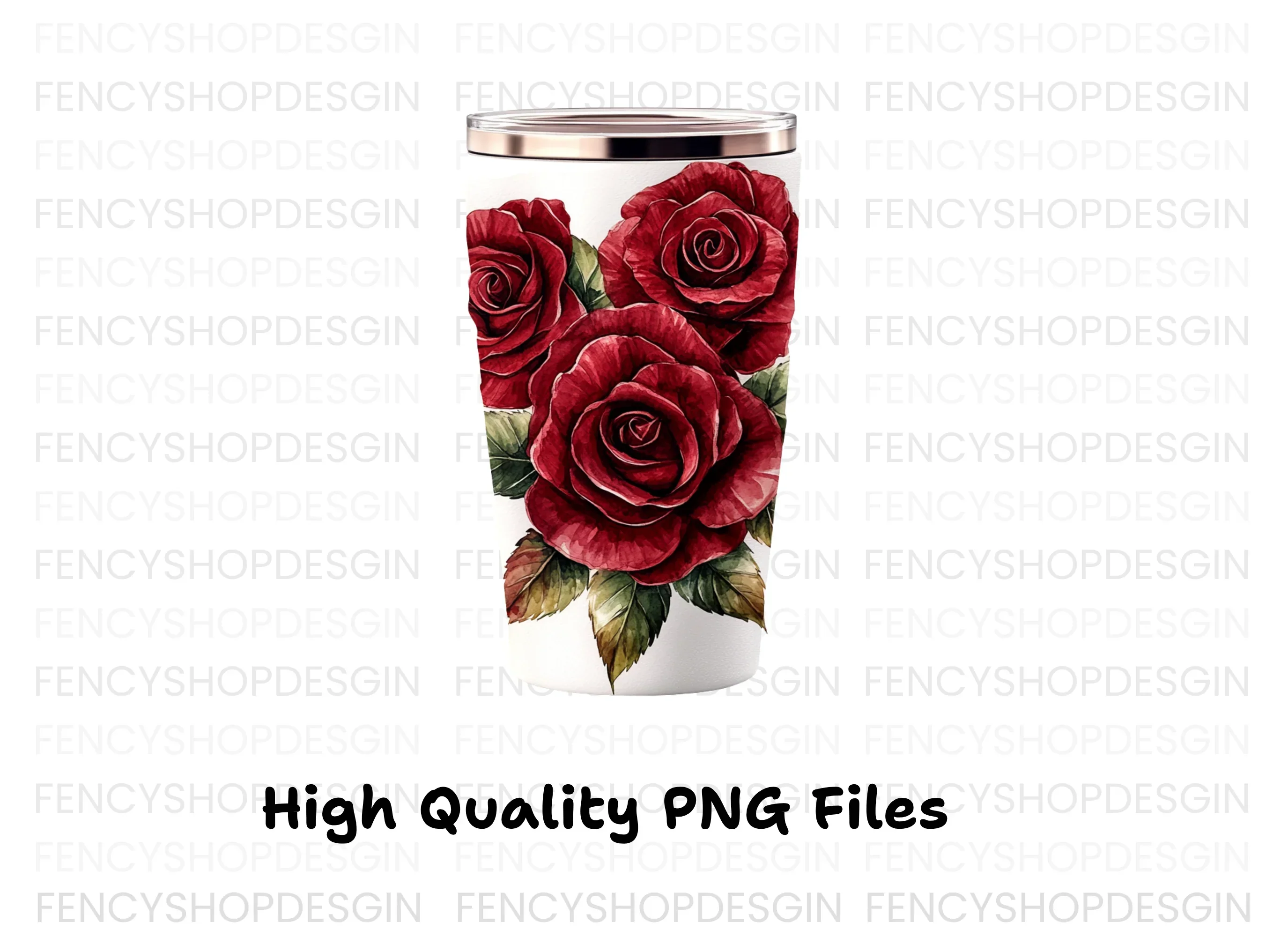 Multiple Red Roses Tumbler Clipart Bundle - Image 2