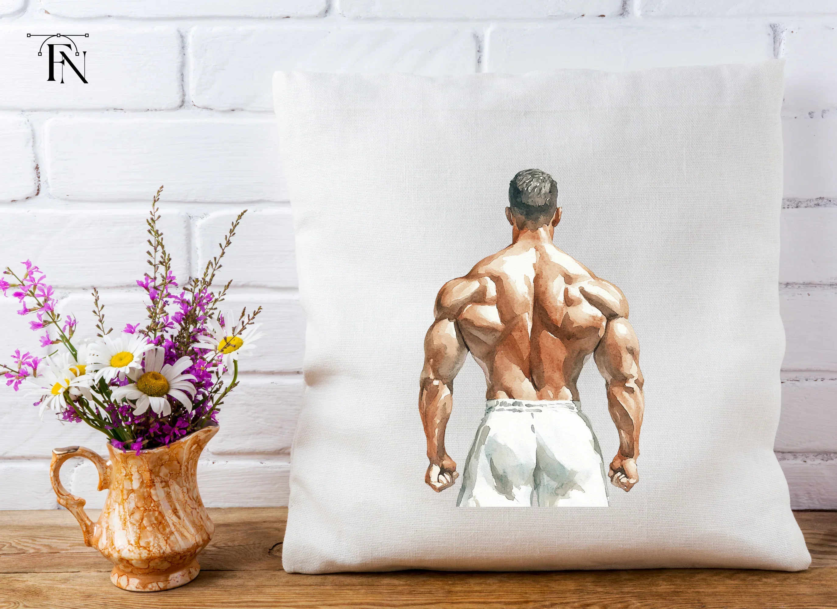 Muscular Man Back View Clipart Bundle - Image 4