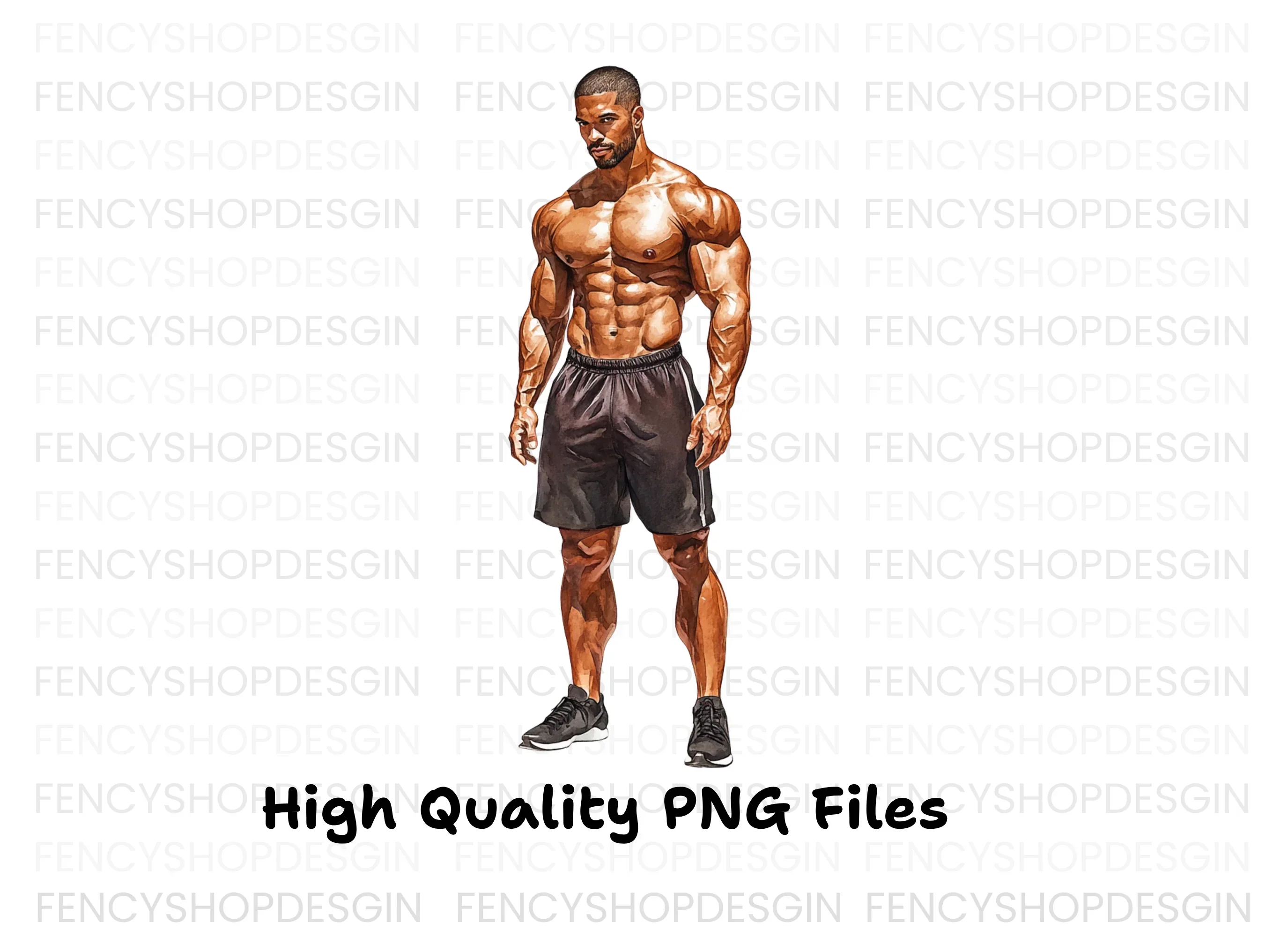 Muscular Men Fitness Clipart Bundle - Image 2