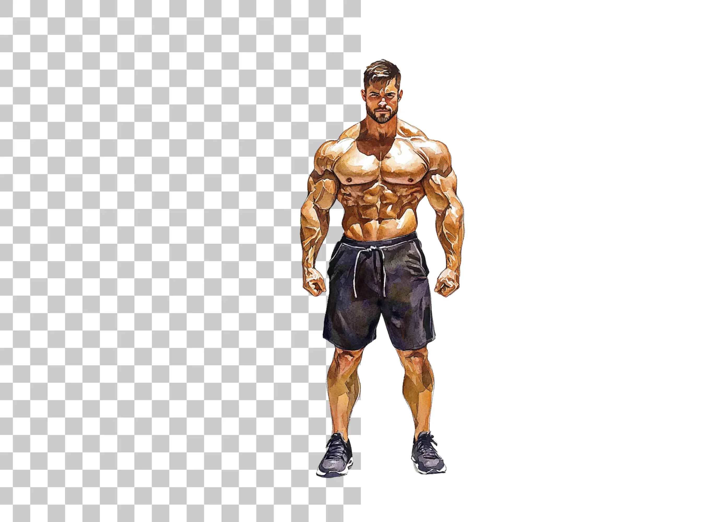 Muscular Men Fitness Clipart Bundle - Image 3
