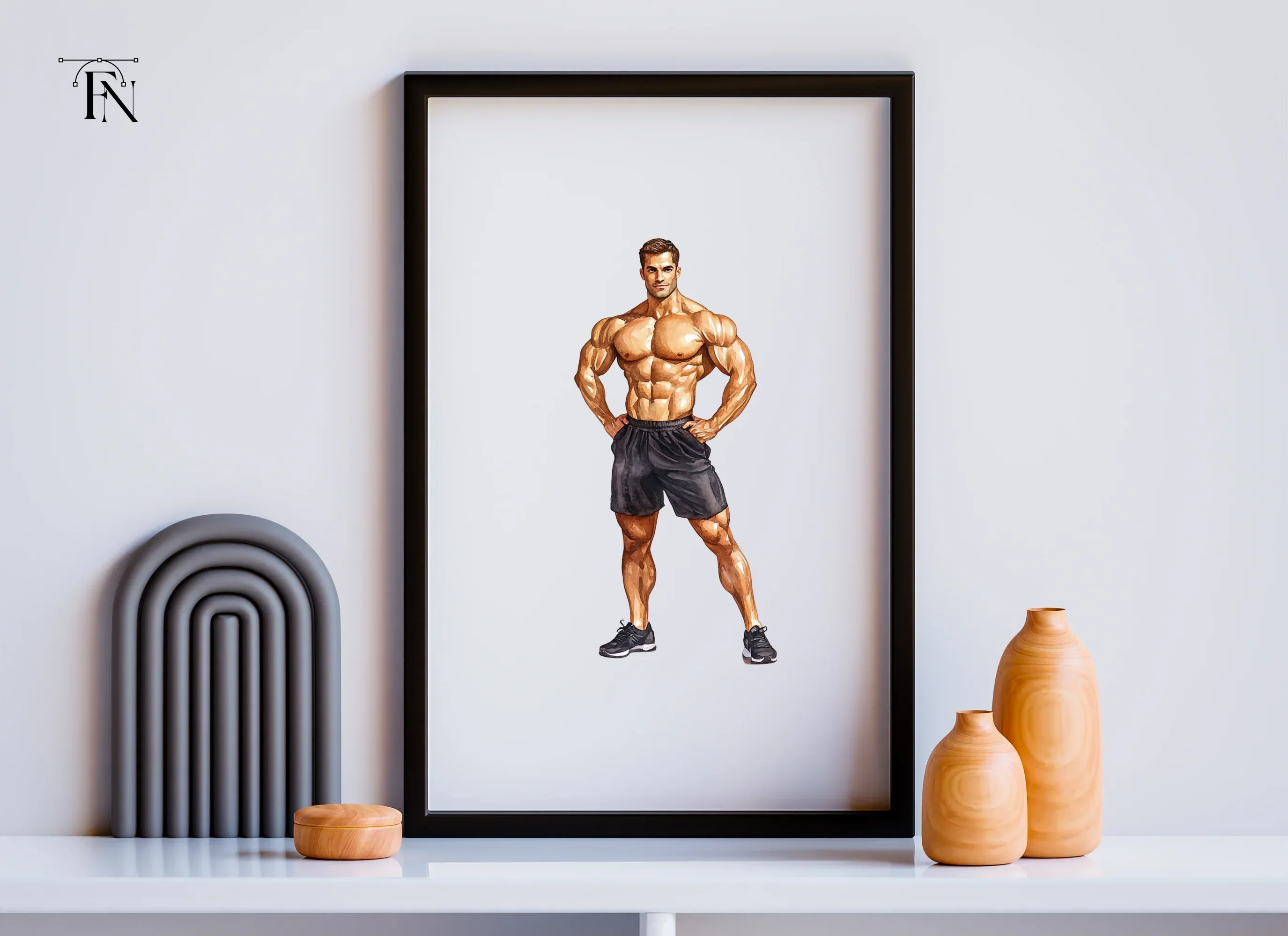 Muscular Men Fitness Clipart Bundle - Image 3