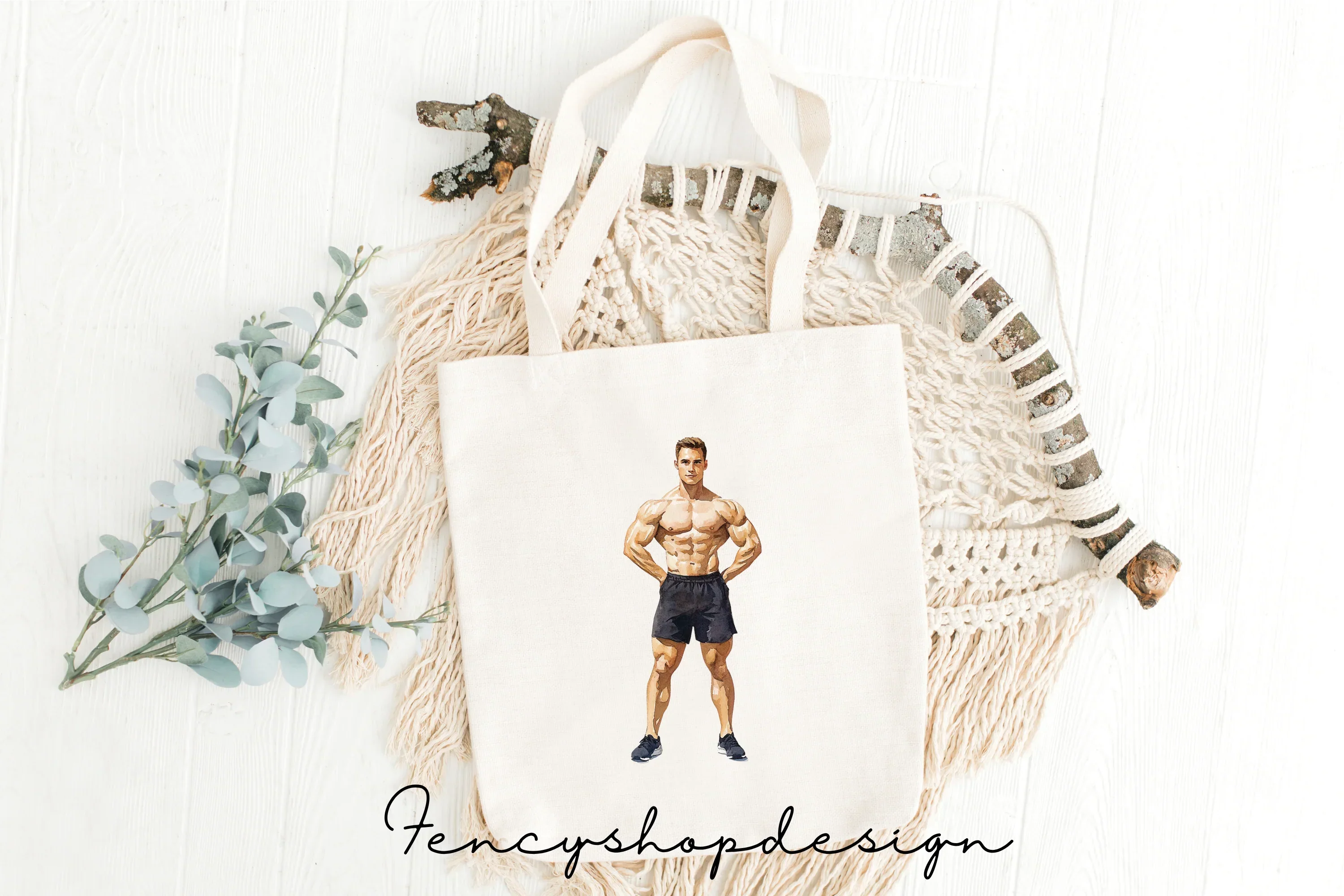 Muscular Men Fitness Clipart Bundle - Image 8