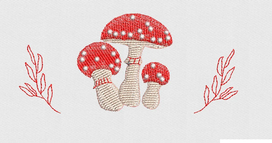 Mushroom Embroidery Design