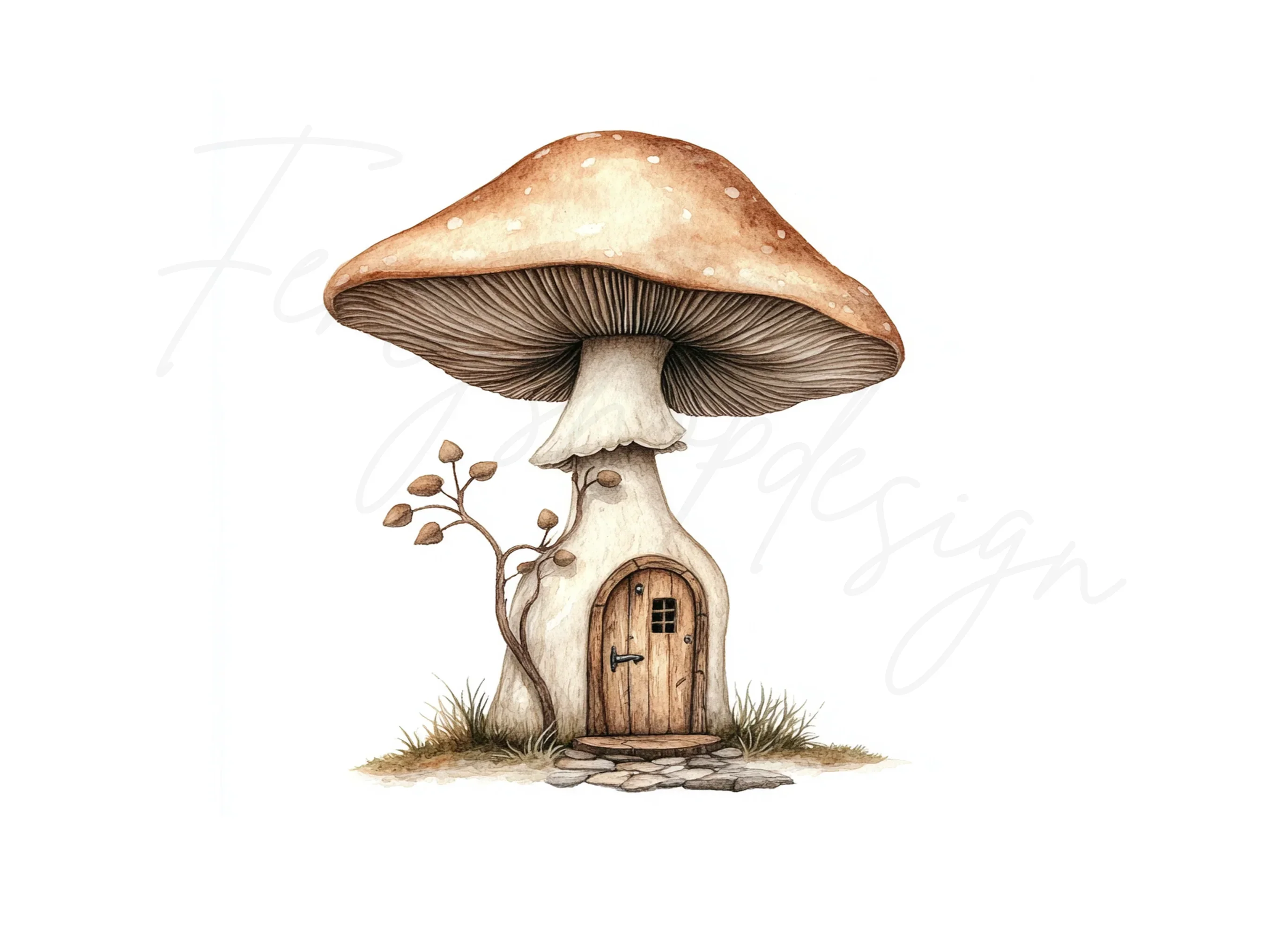 Mushroom House Clipart Bundle - Image 2