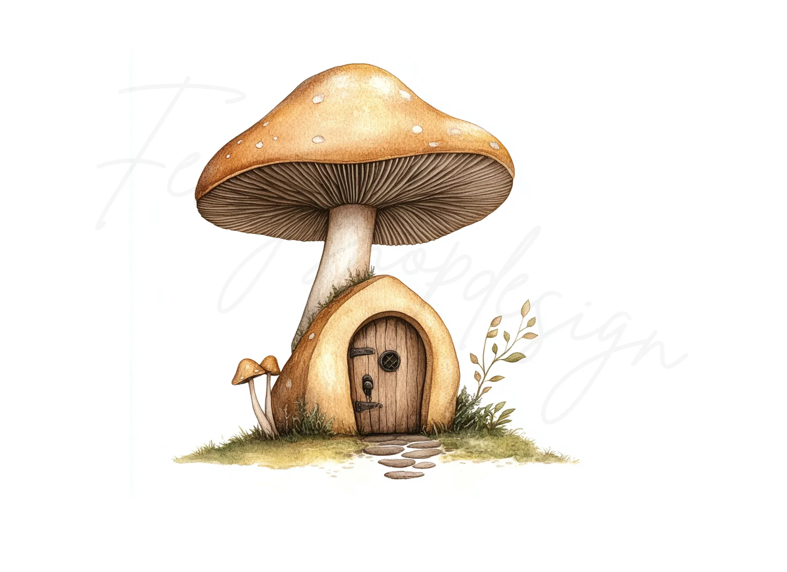 Mushroom House Clipart Bundle - Image 3