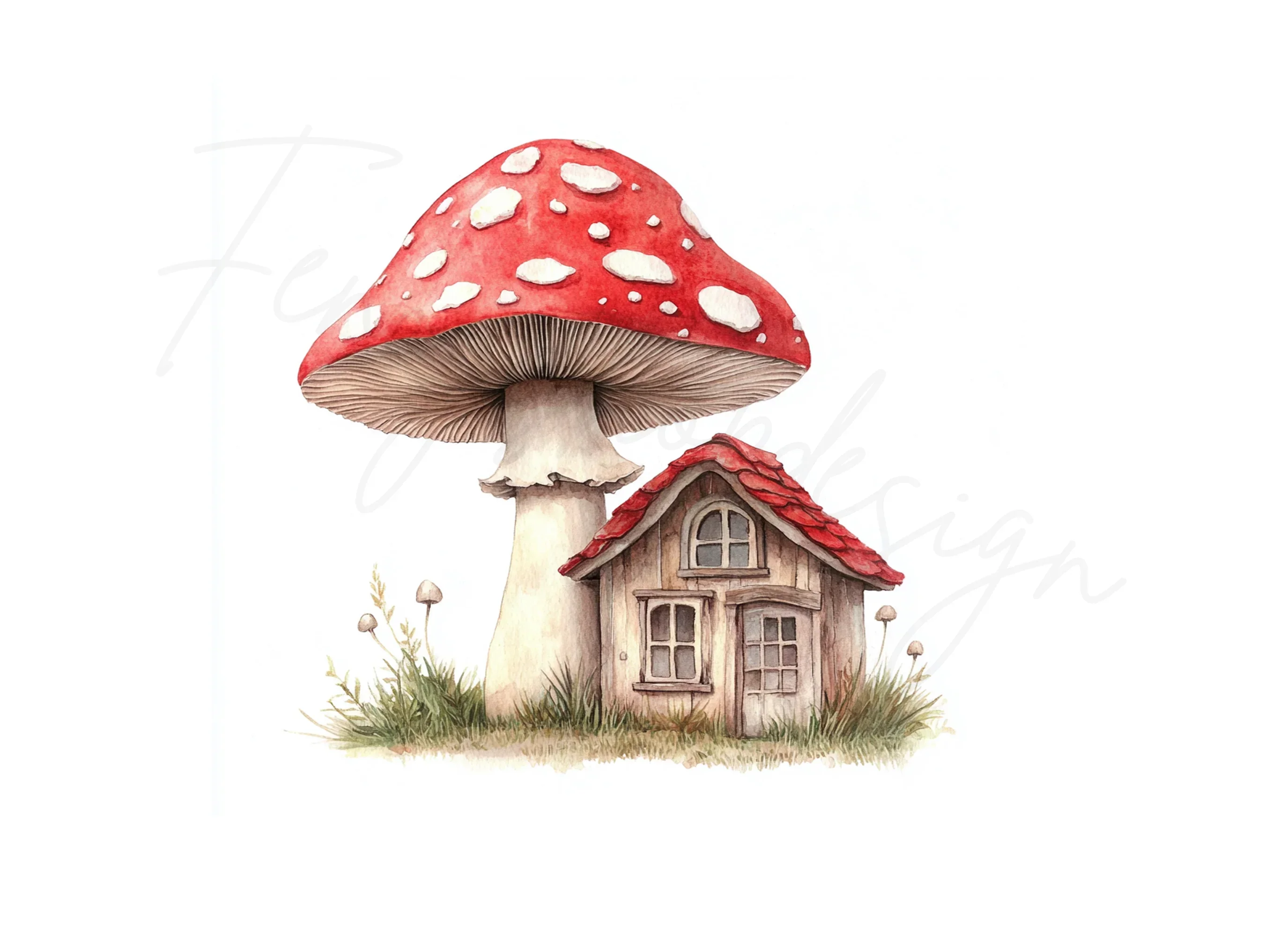 Mushroom House Clipart Bundle - Image 2