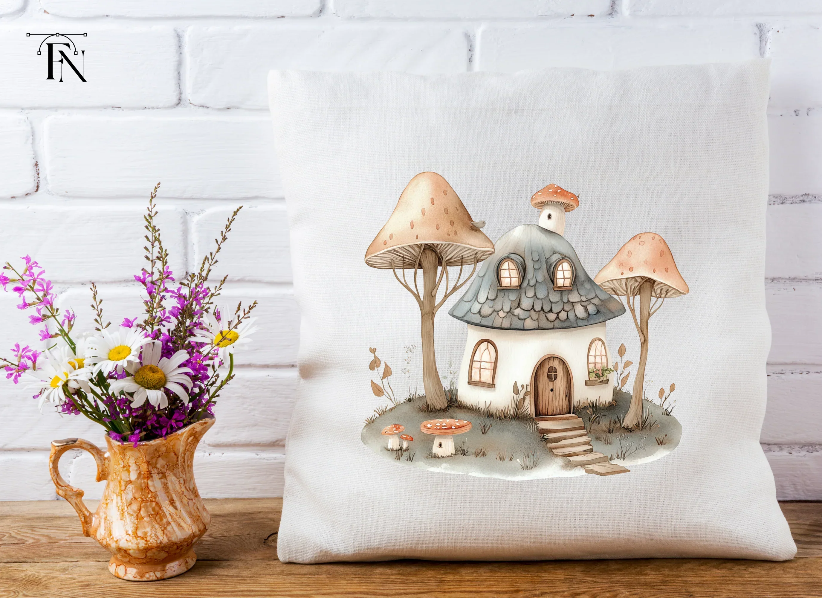 Mushroom House Village Clipart Bundle - Image 4