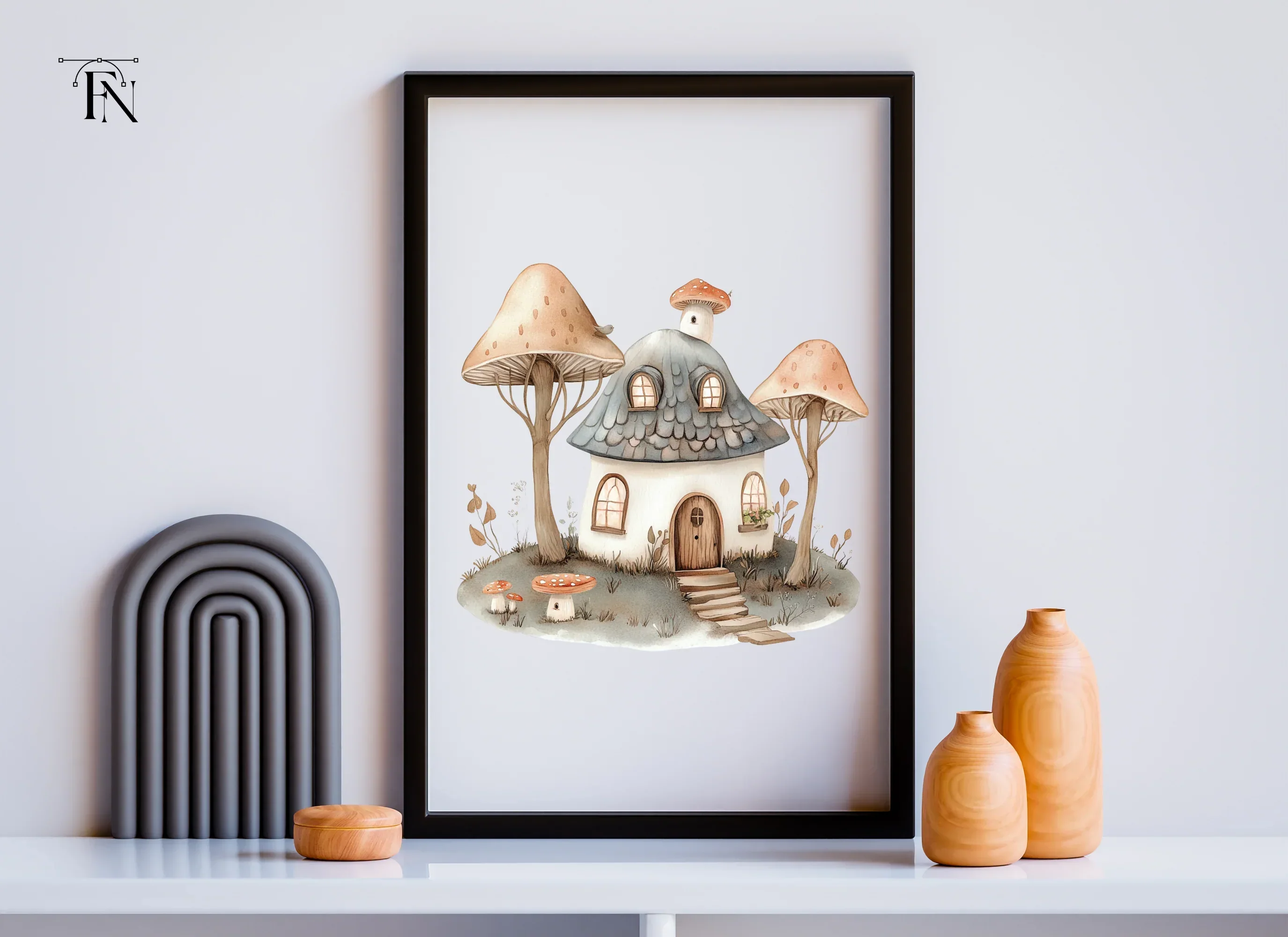 Mushroom House Village Clipart Bundle - Image 5