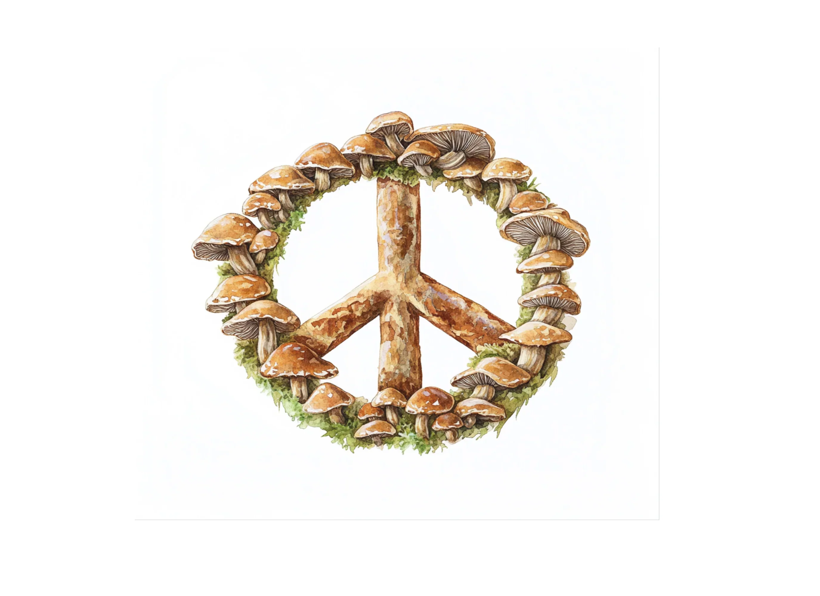 Mushroom Peace Sign Clipart Bundle - Image 3
