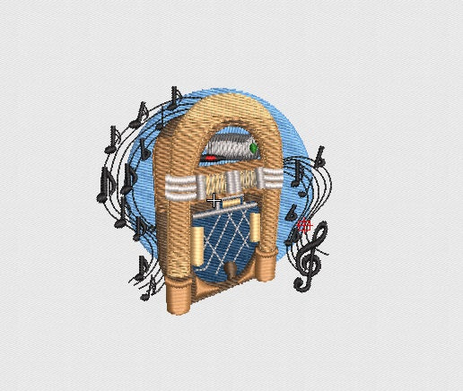 Music Embroidery Design