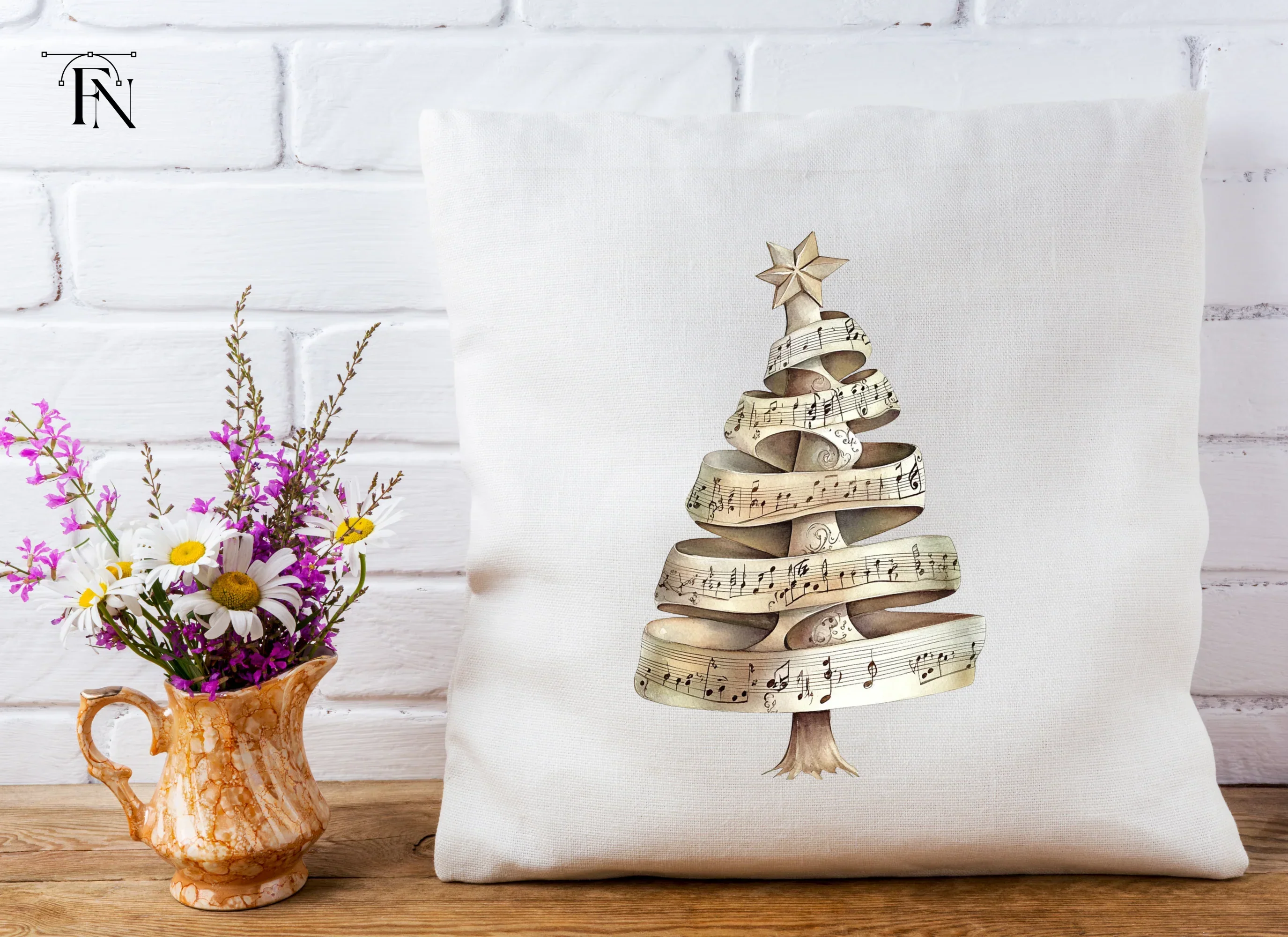 Musical Christmas Tree Clipart Bundle - Image 5