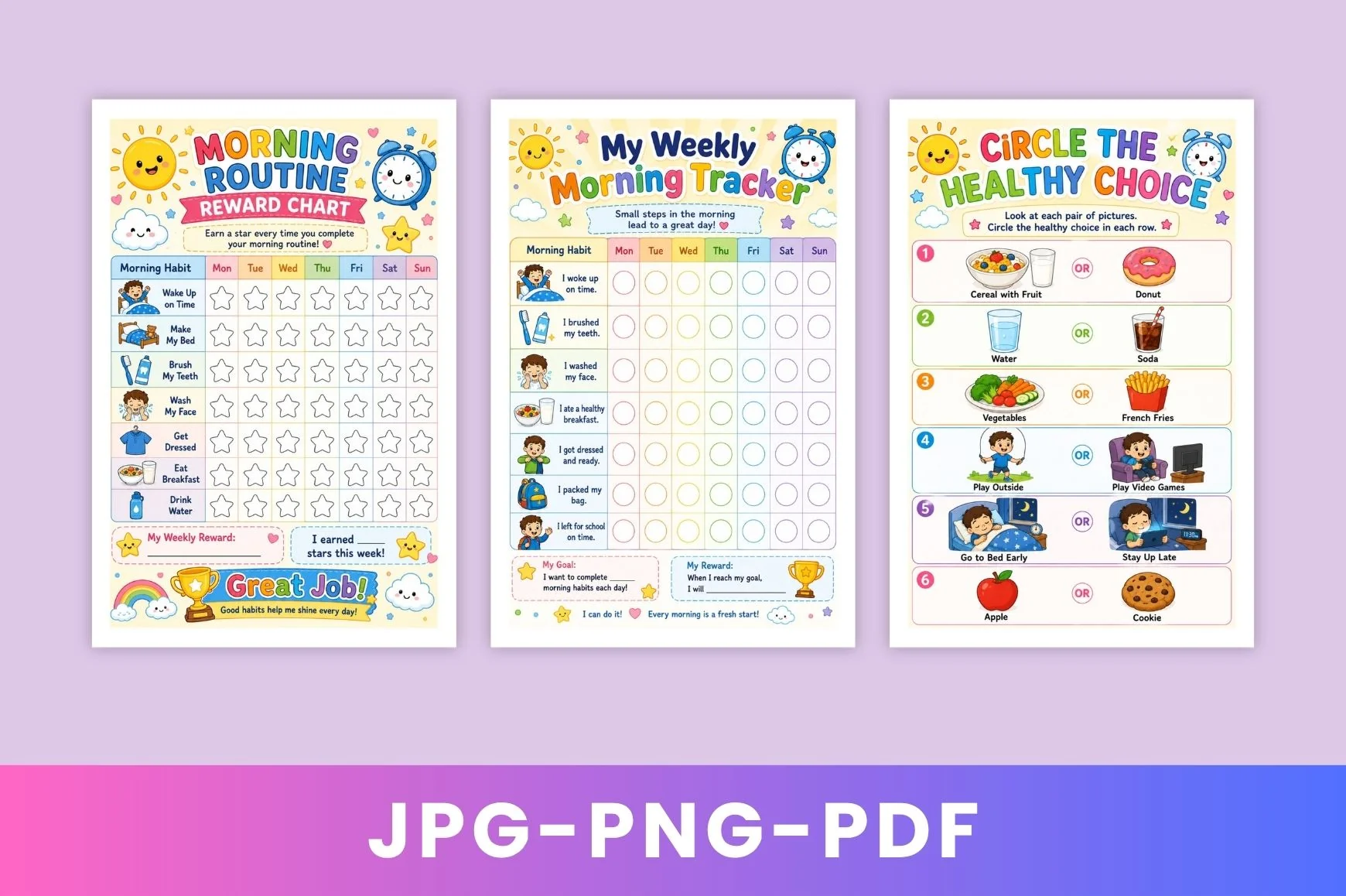 My Morning Routine For Kids Workbook - Image 2