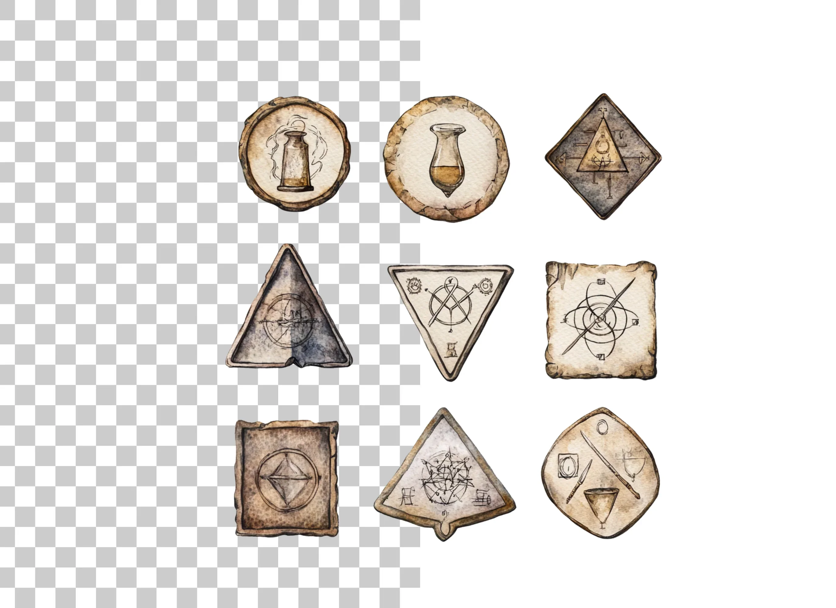 Mystical Alchemical Symbols Clipart Bundle - Image 2