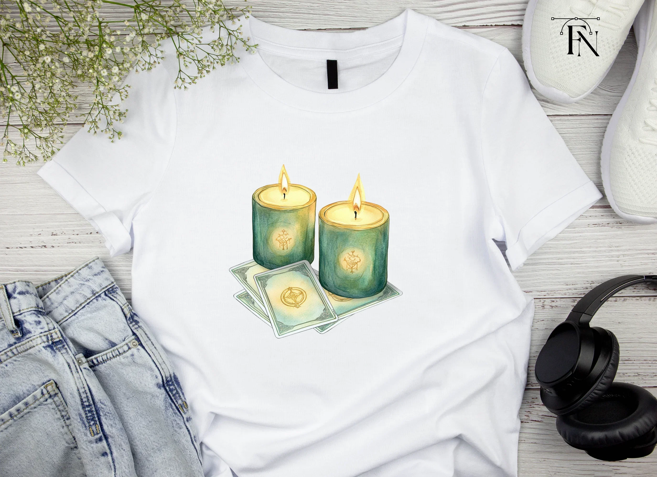 Mystical Candles Tarot Cards Clipart Bundle - Image 4